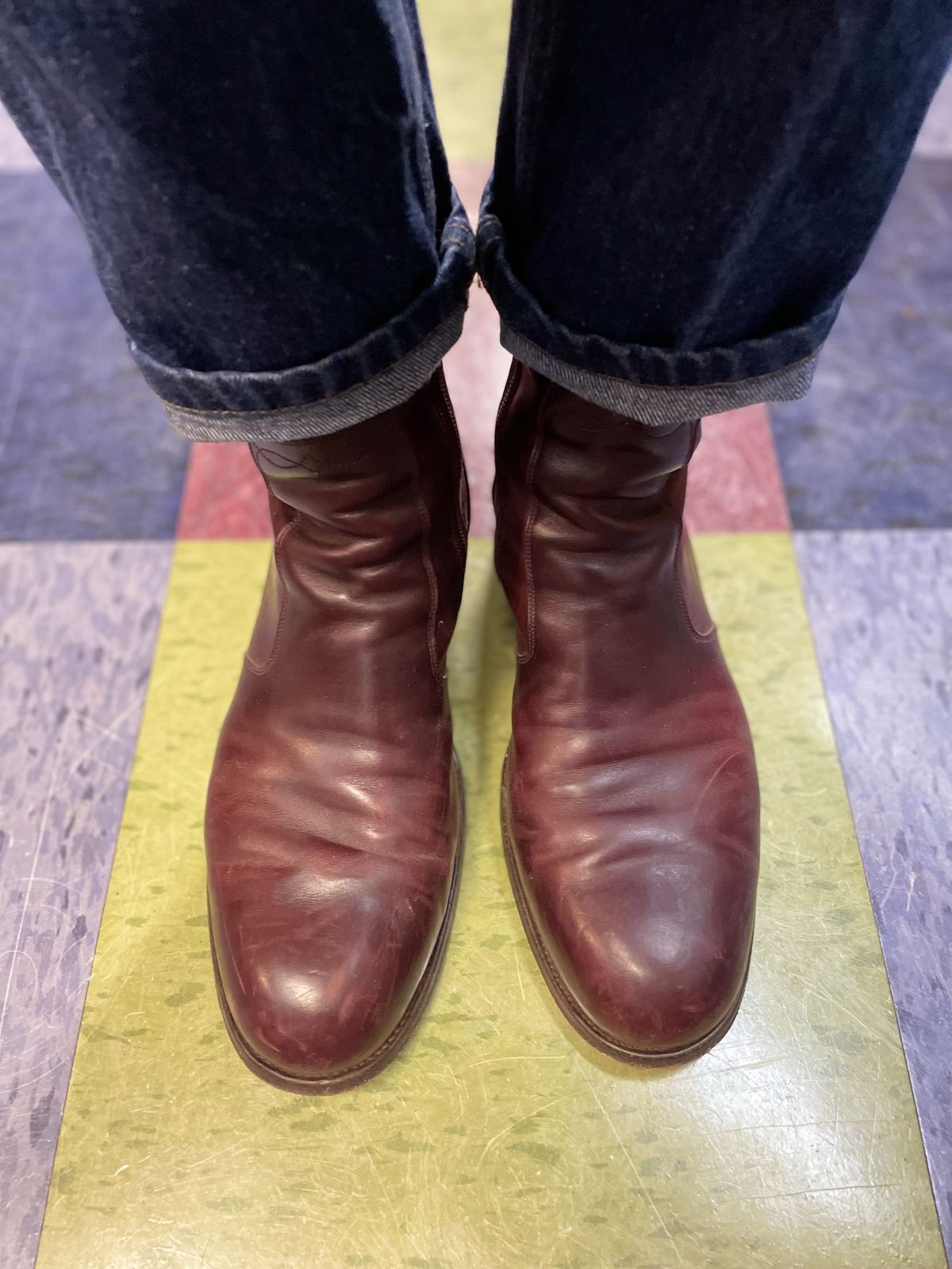 Photo by patinathunderdome on December 1, 2021 of the Hark Weber Zip Boot in Horween Color 8 Chromexcel.