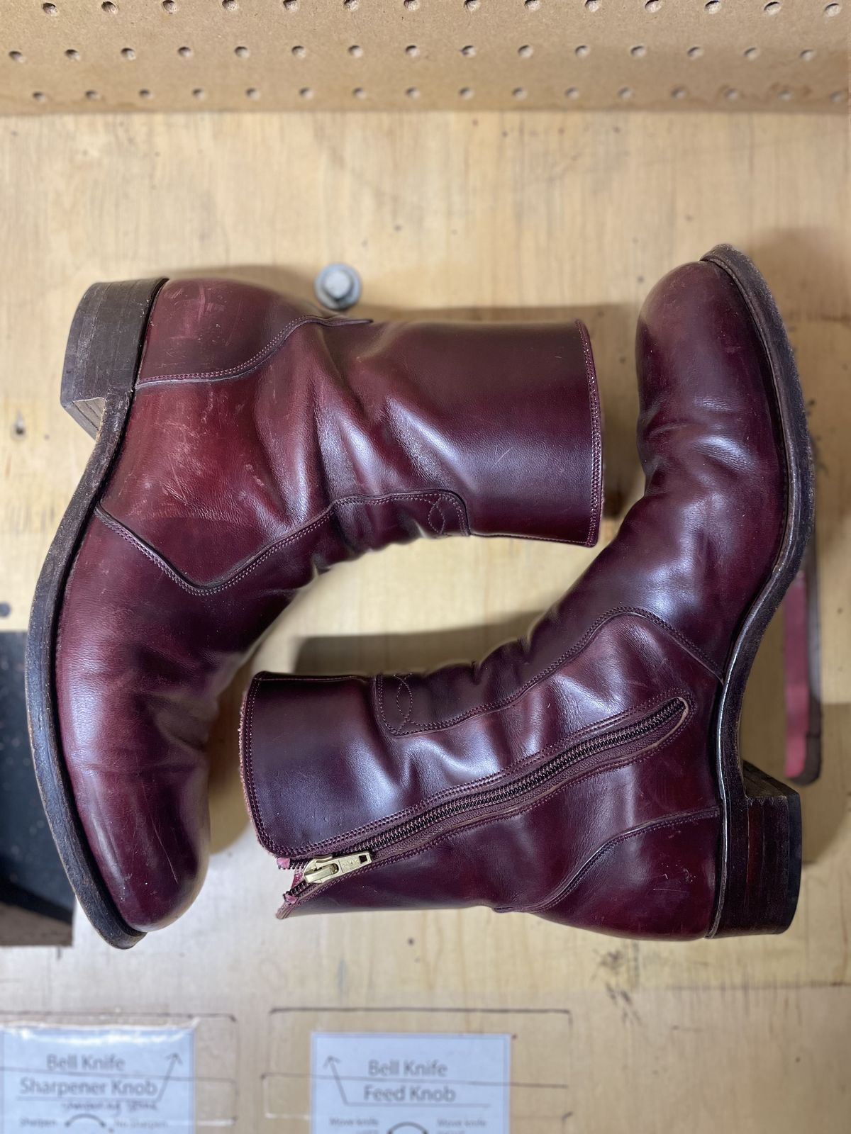 Photo by patinathunderdome on December 1, 2021 of the Hark Weber Zip Boot in Horween Color 8 Chromexcel.