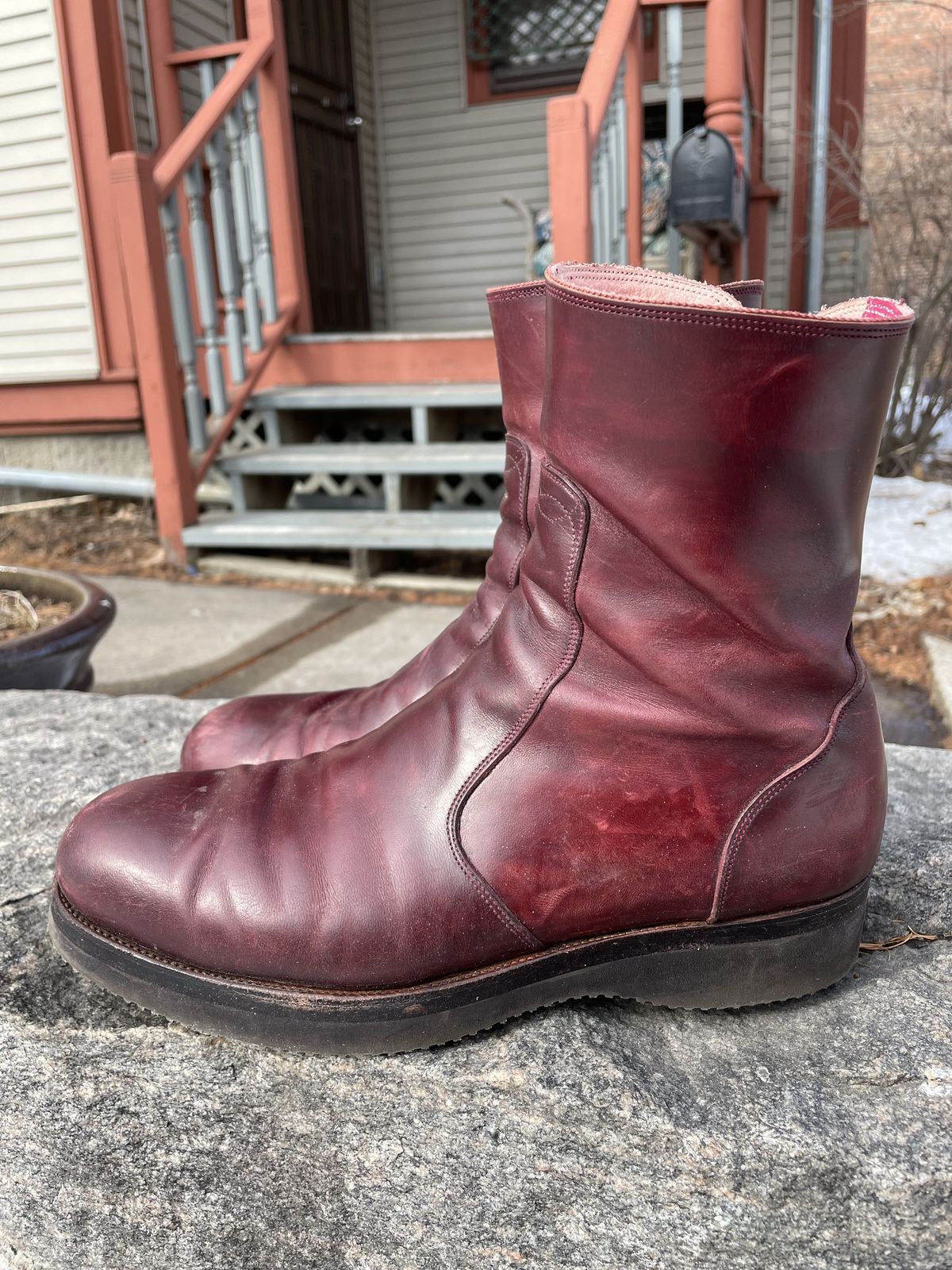 Photo by patinathunderdome on March 2, 2022 of the Hark Weber Zip Boot in Horween Color 8 Chromexcel.