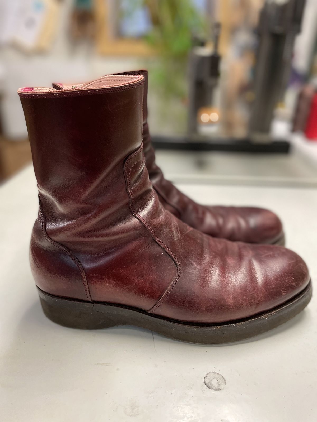 Photo by patinathunderdome on April 5, 2022 of the Hark Weber Zip Boot in Horween Color 8 Chromexcel.