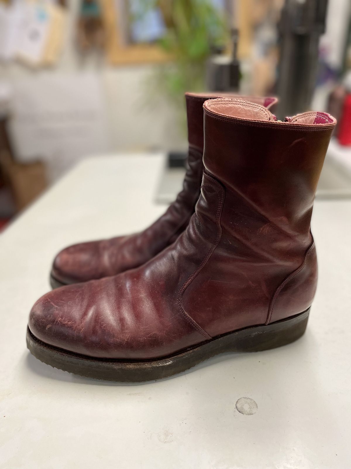 Photo by patinathunderdome on April 5, 2022 of the Hark Weber Zip Boot in Horween Color 8 Chromexcel.