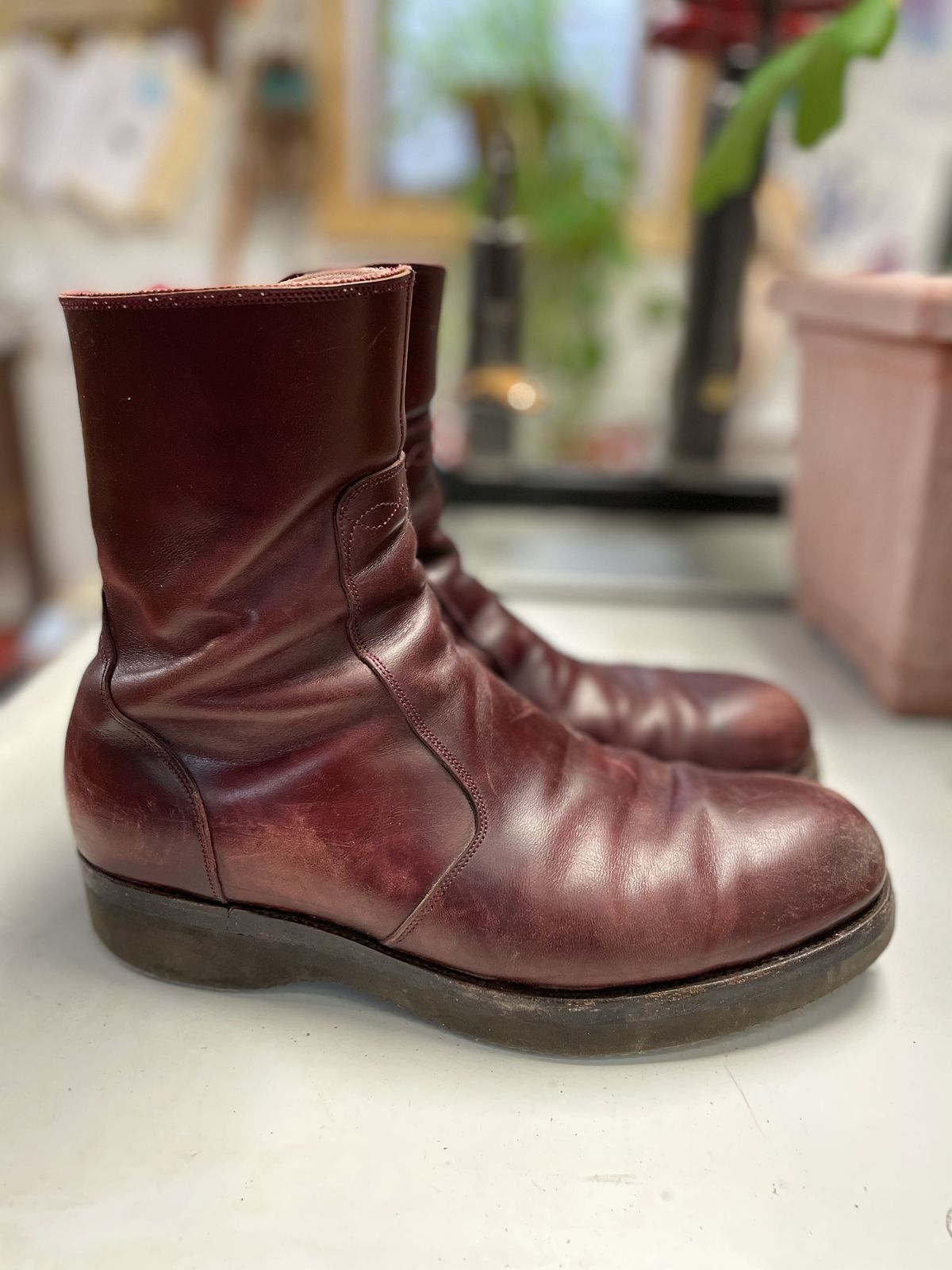 Photo by patinathunderdome on May 4, 2022 of the Hark Weber Zip Boot in Horween Color 8 Chromexcel.