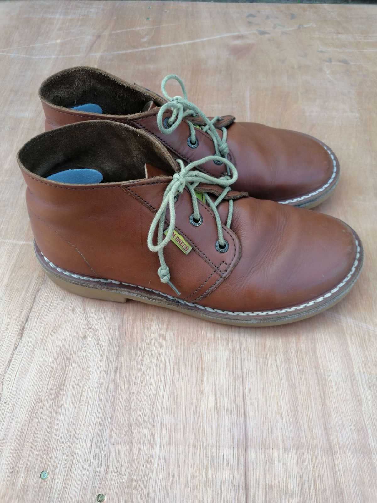 Photo by patinathunderdome on February 1, 2022 of the Jim Green Vellie in Tan Full Grain.