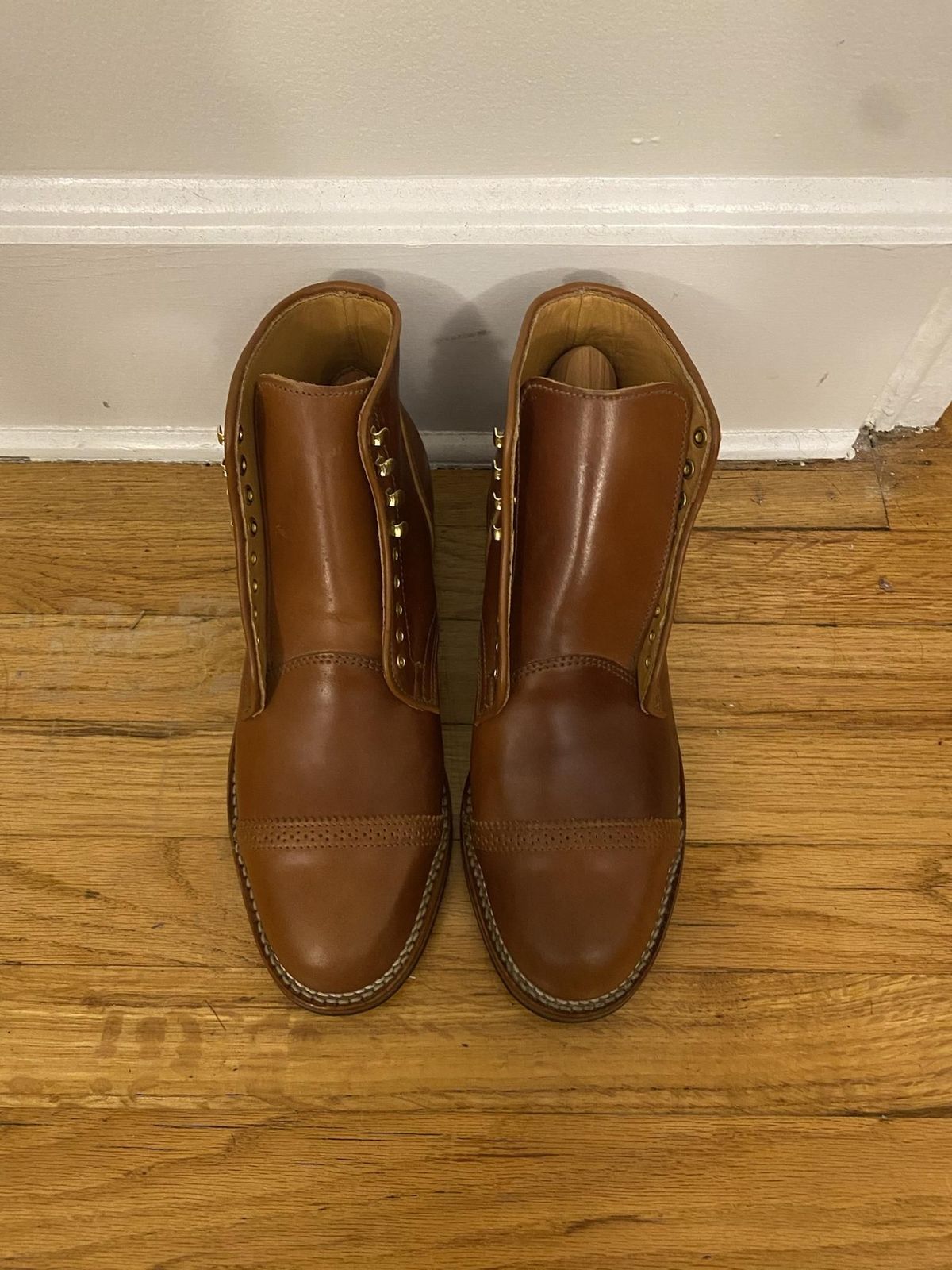 Photo by patinathunderdome on October 6, 2021 of the Viberg Service Boot in Horween Natural Shell Cordovan.