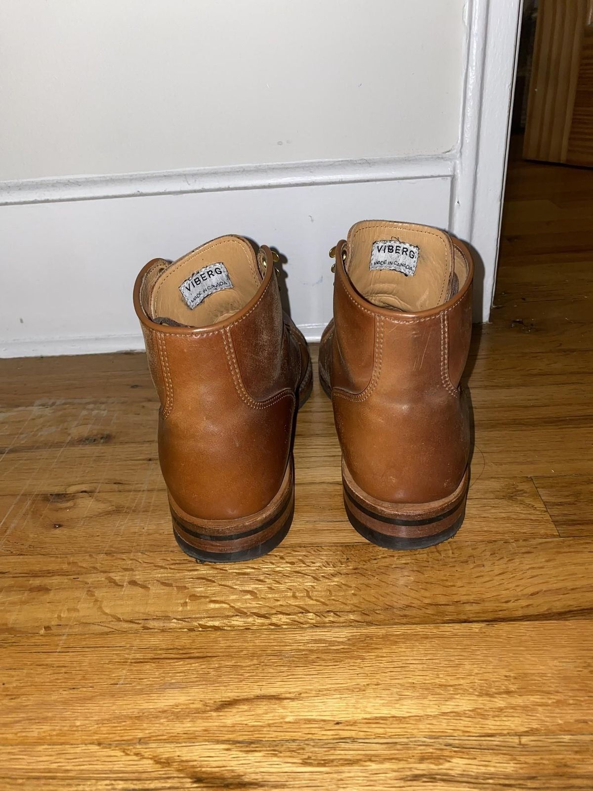 Photo by patinathunderdome on November 7, 2021 of the Viberg Service Boot in Horween Natural Shell Cordovan.