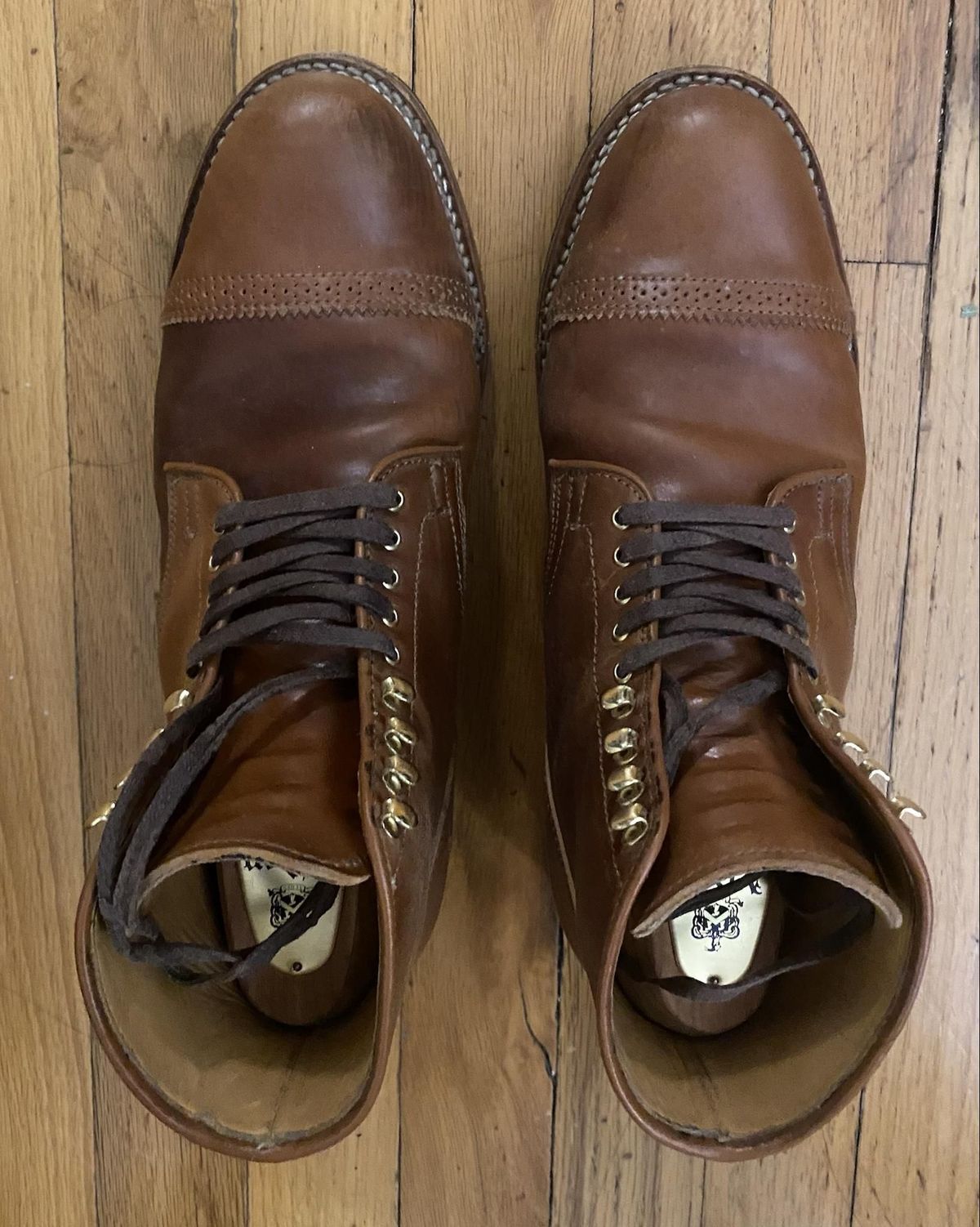 Photo by patinathunderdome on December 6, 2021 of the Viberg Service Boot in Horween Natural Shell Cordovan.
