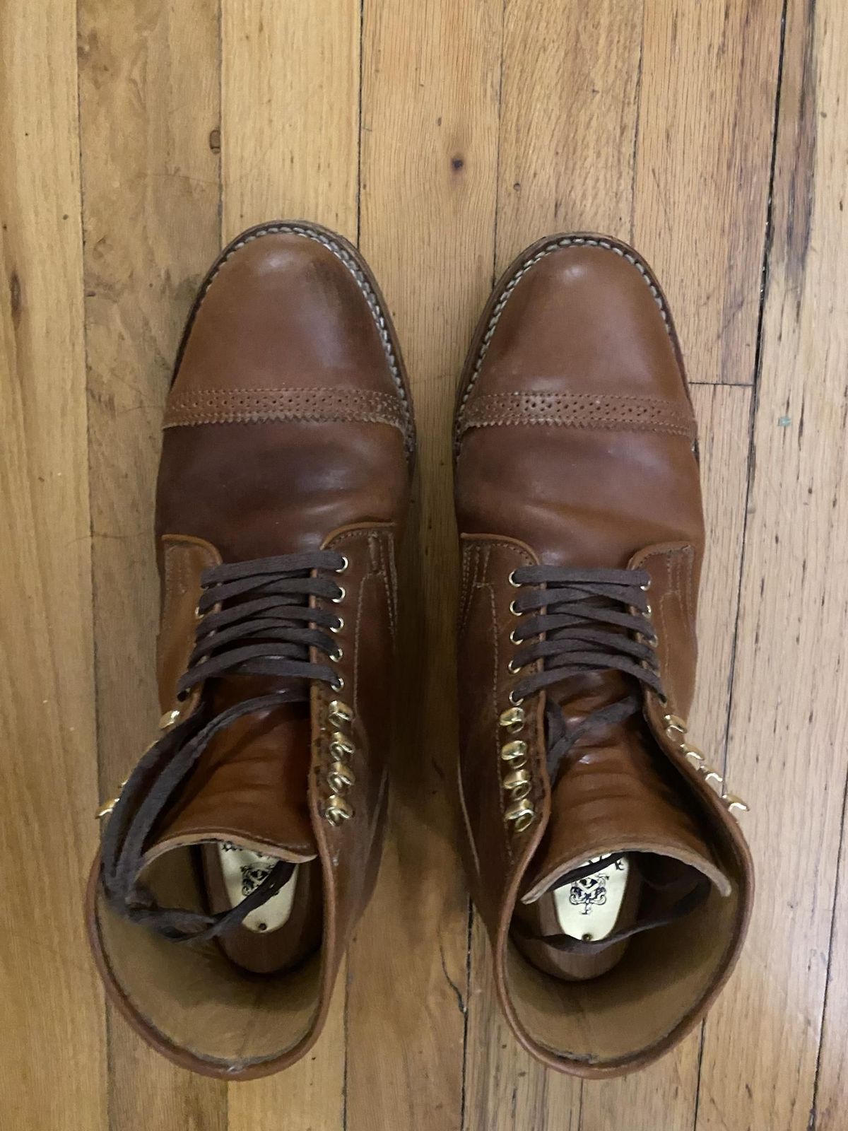 Photo by patinathunderdome on December 6, 2021 of the Viberg Service Boot in Horween Natural Shell Cordovan.