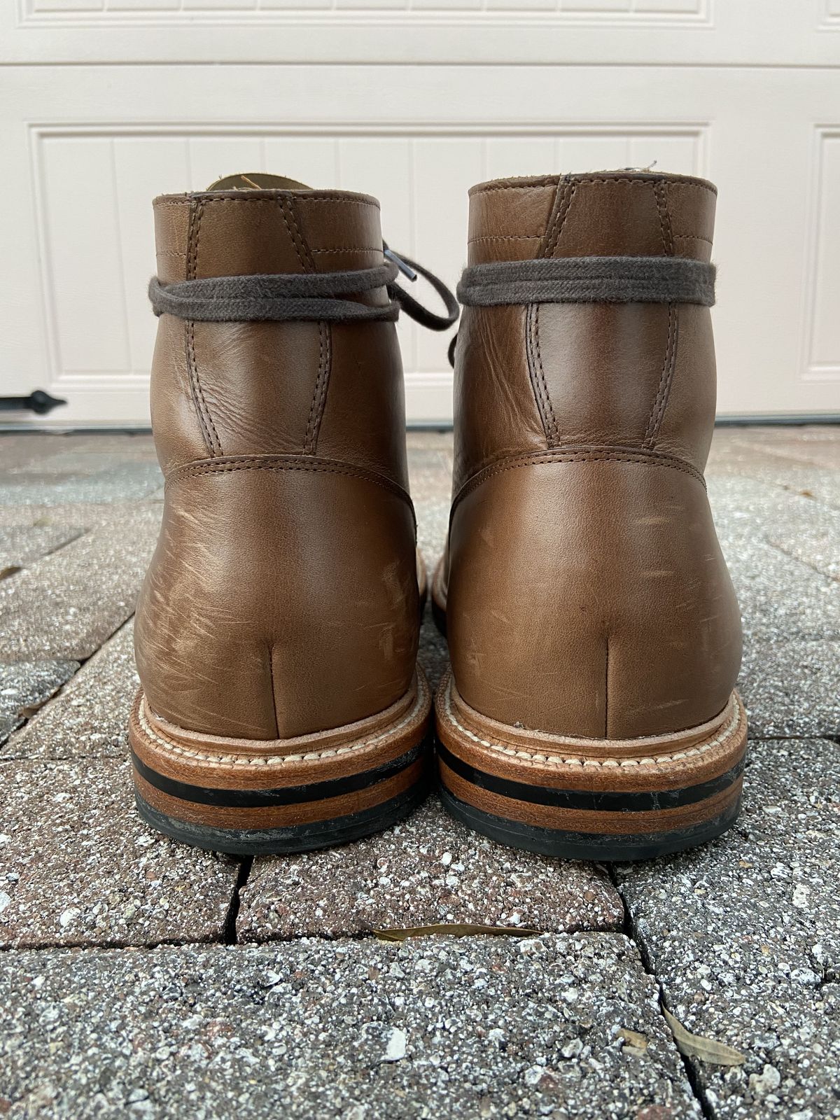 Photo by patinathunderdome on March 5, 2022 of the Grant Stone Diesel Boot in Horween Dune Chromexcel.