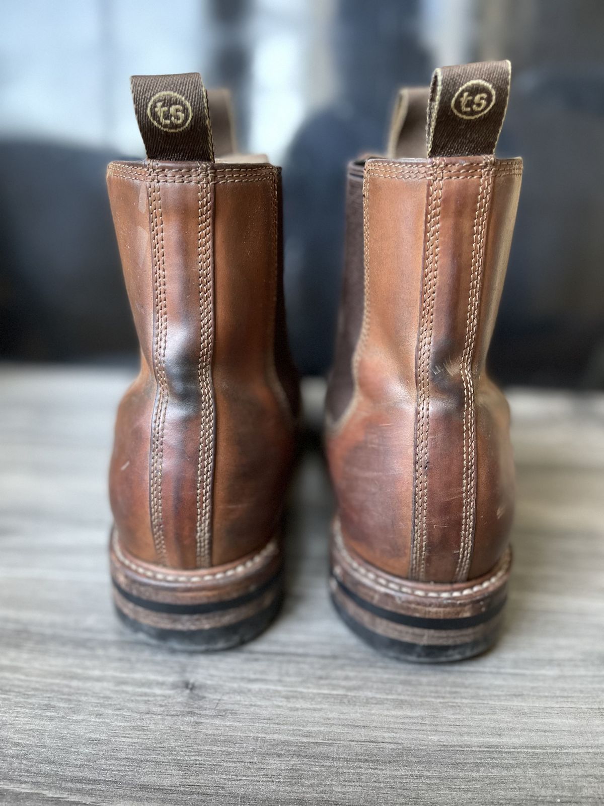 Photo by patinathunderdome on March 4, 2022 of the Taylor Stitch Ranch Boot in Rocado Whisky Shell Cordovan.