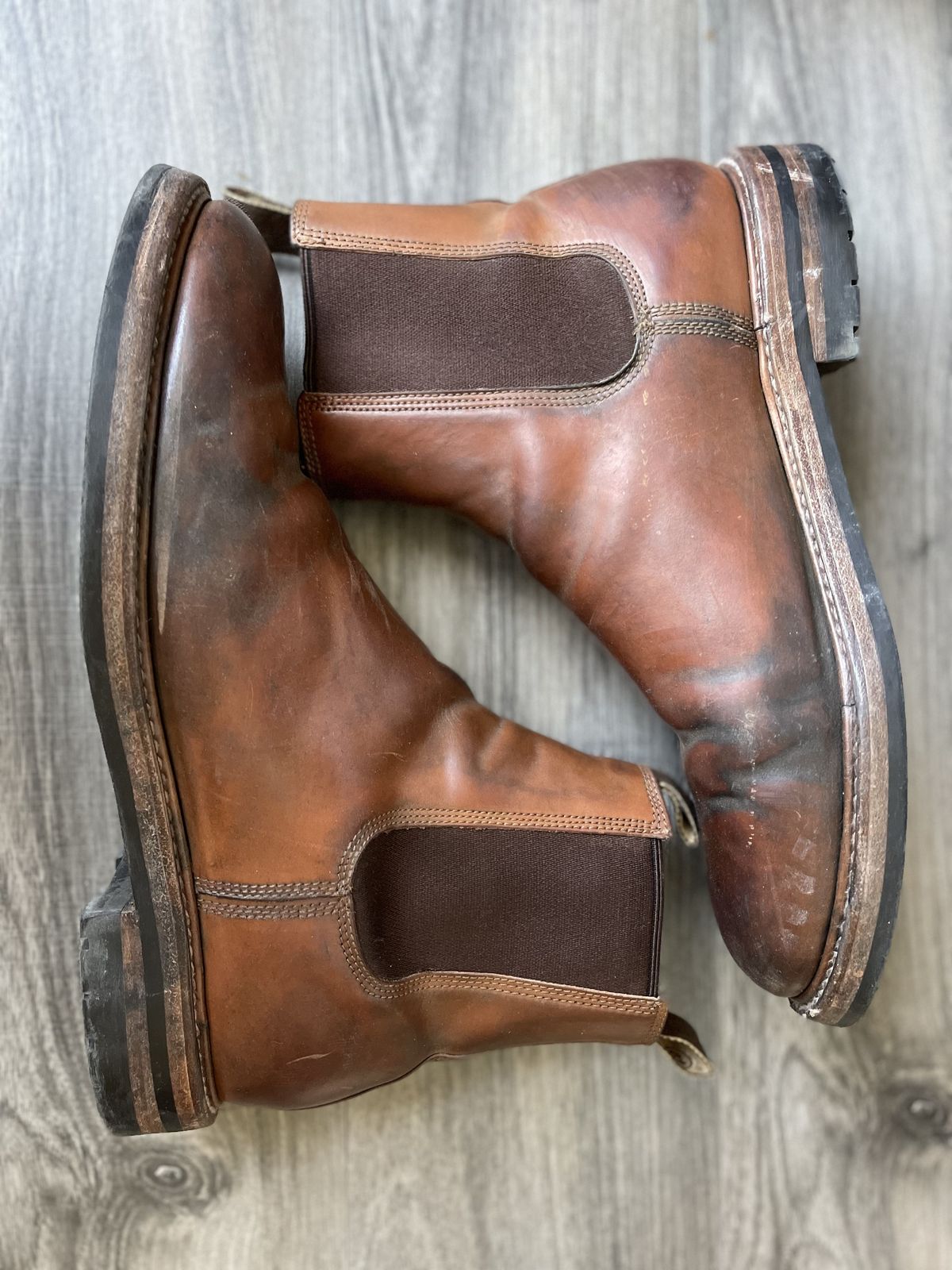 Photo by patinathunderdome on March 4, 2022 of the Taylor Stitch Ranch Boot in Rocado Whisky Shell Cordovan.