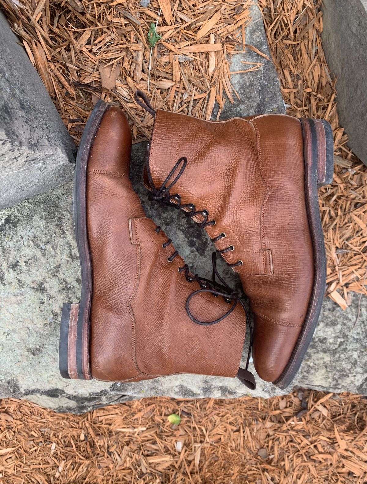 Photo by patinathunderdome on November 6, 2021 of the Meermin Derby Boot in Tanneries Haas Cognac Utah.