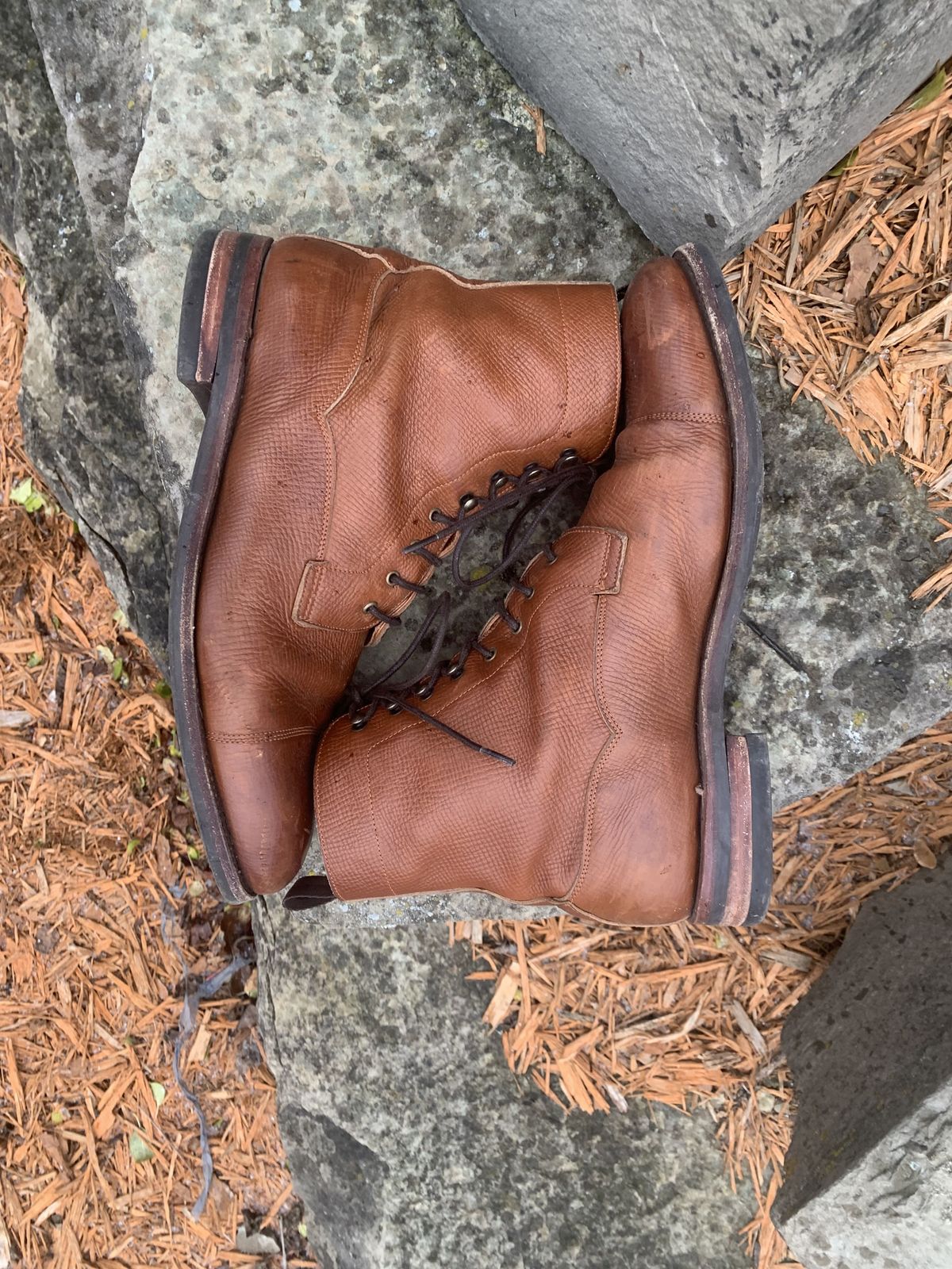 Photo by patinathunderdome on December 6, 2021 of the Meermin Derby Boot in Tanneries Haas Cognac Utah.