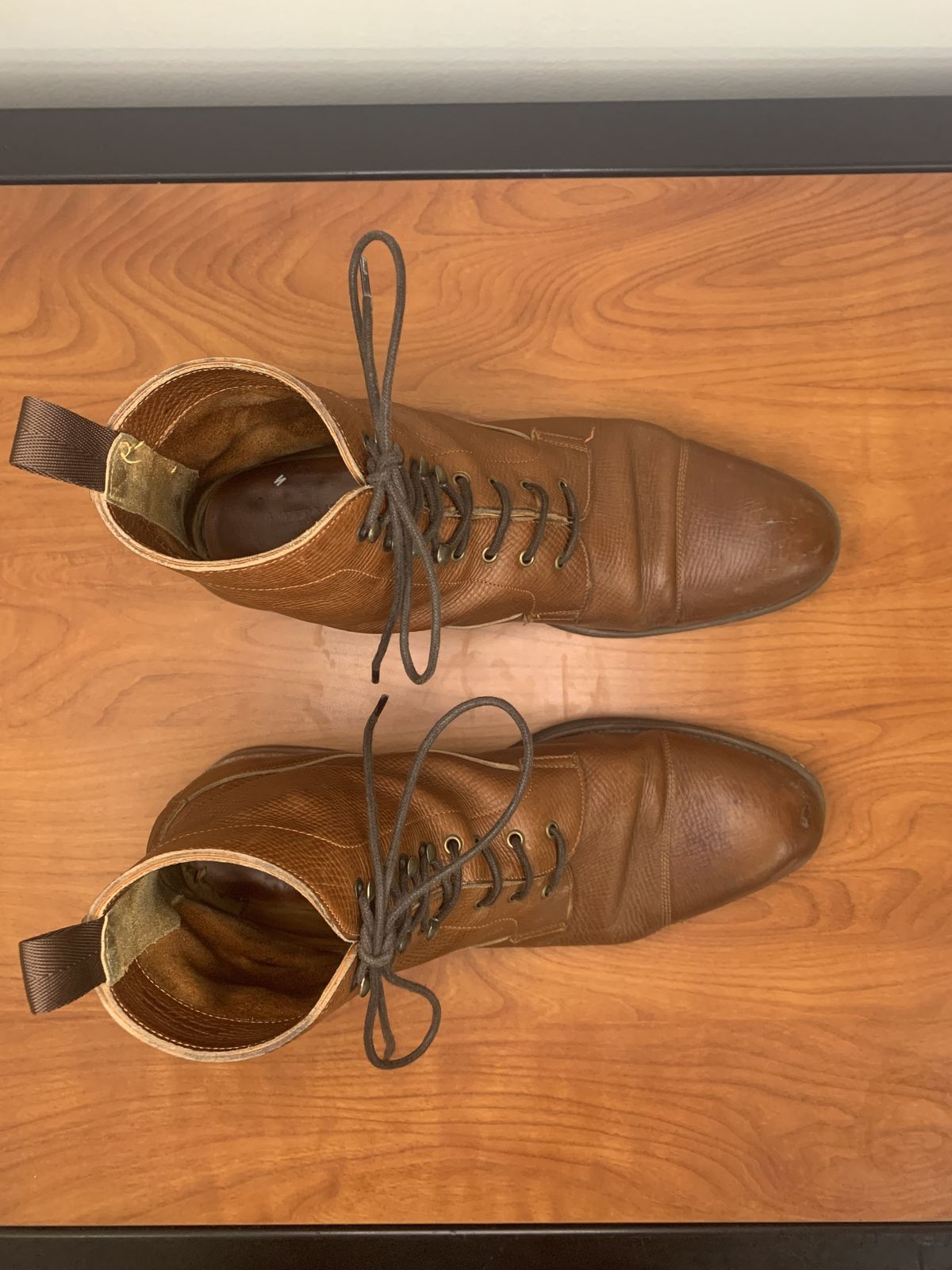 Photo by patinathunderdome on January 6, 2022 of the Meermin Derby Boot in Tanneries Haas Cognac Utah.