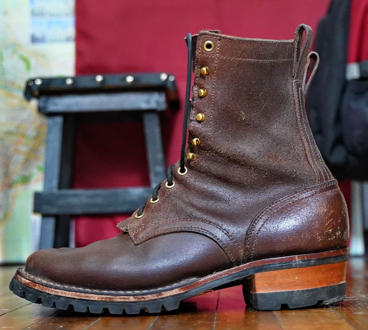Photo by patinathunderdome on February 1, 2022 of the Nicks Robert in Horween Natural Waxed Flesh.