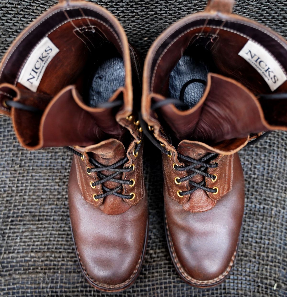 Photo by patinathunderdome on March 1, 2022 of the Nicks Robert in Horween Natural Waxed Flesh.