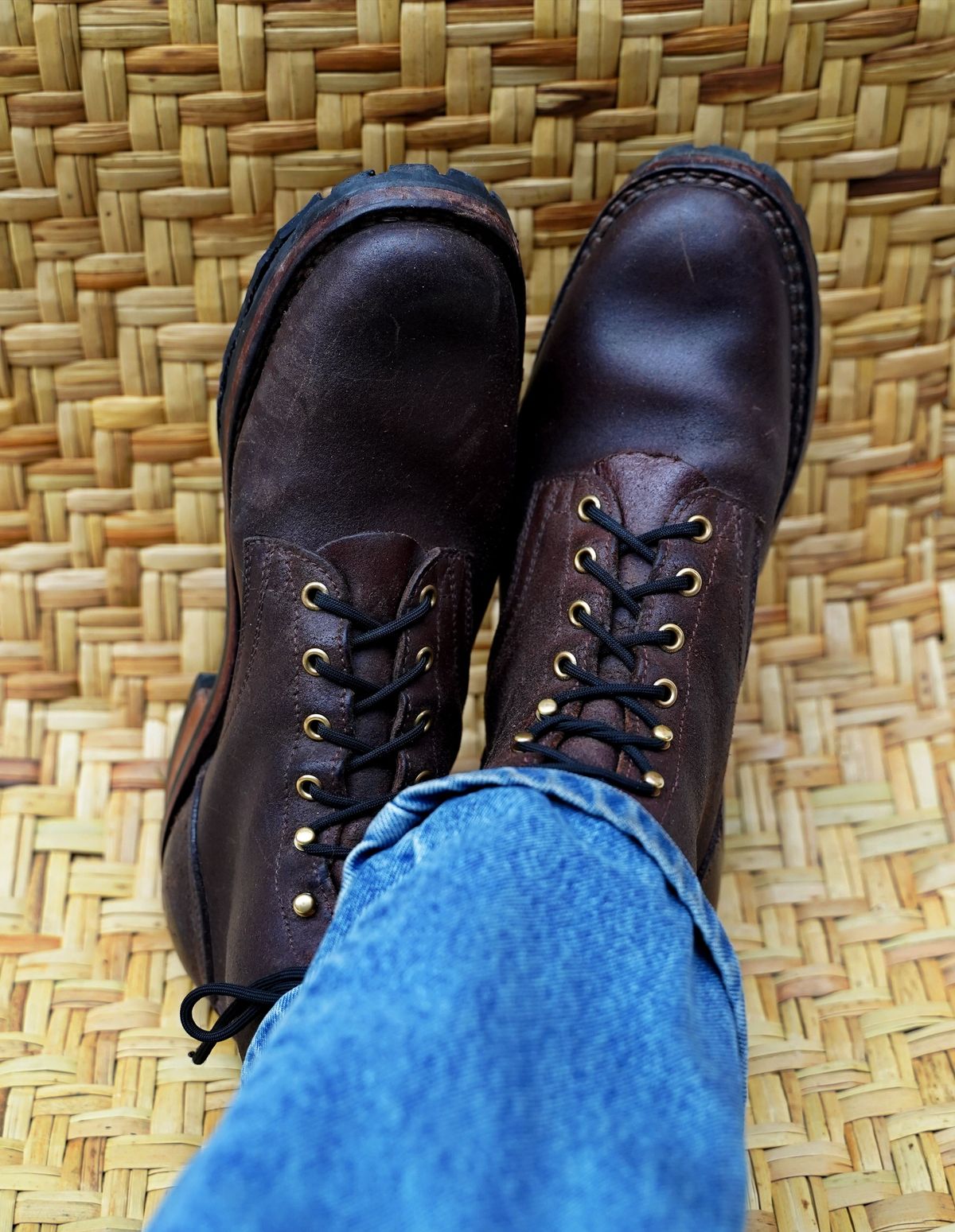 Photo by patinathunderdome on April 1, 2022 of the Nicks Robert in Horween Natural Waxed Flesh.