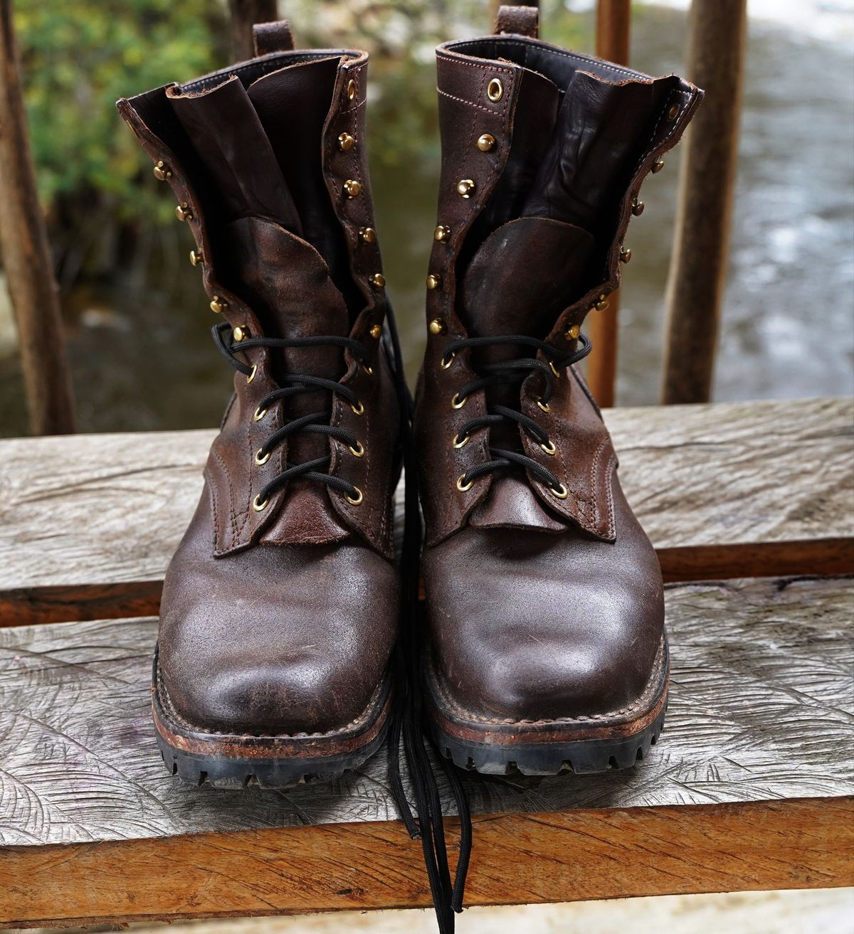 Photo by patinathunderdome on May 1, 2022 of the Nicks Robert in Horween Natural Waxed Flesh.