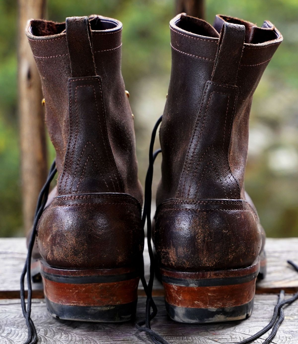 Photo by patinathunderdome on May 1, 2022 of the Nicks Robert in Horween Natural Waxed Flesh.