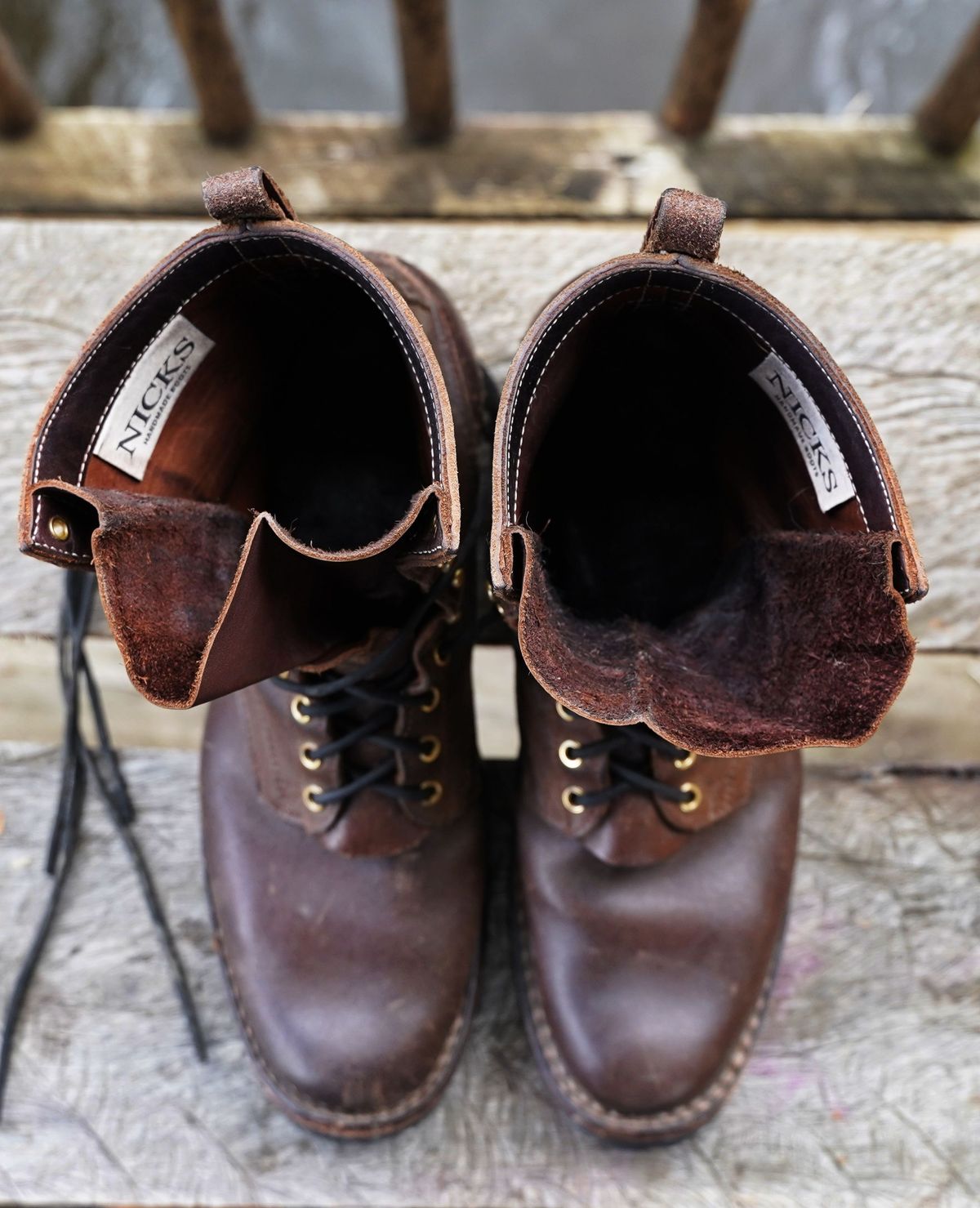 Photo by patinathunderdome on May 1, 2022 of the Nicks Robert in Horween Natural Waxed Flesh.