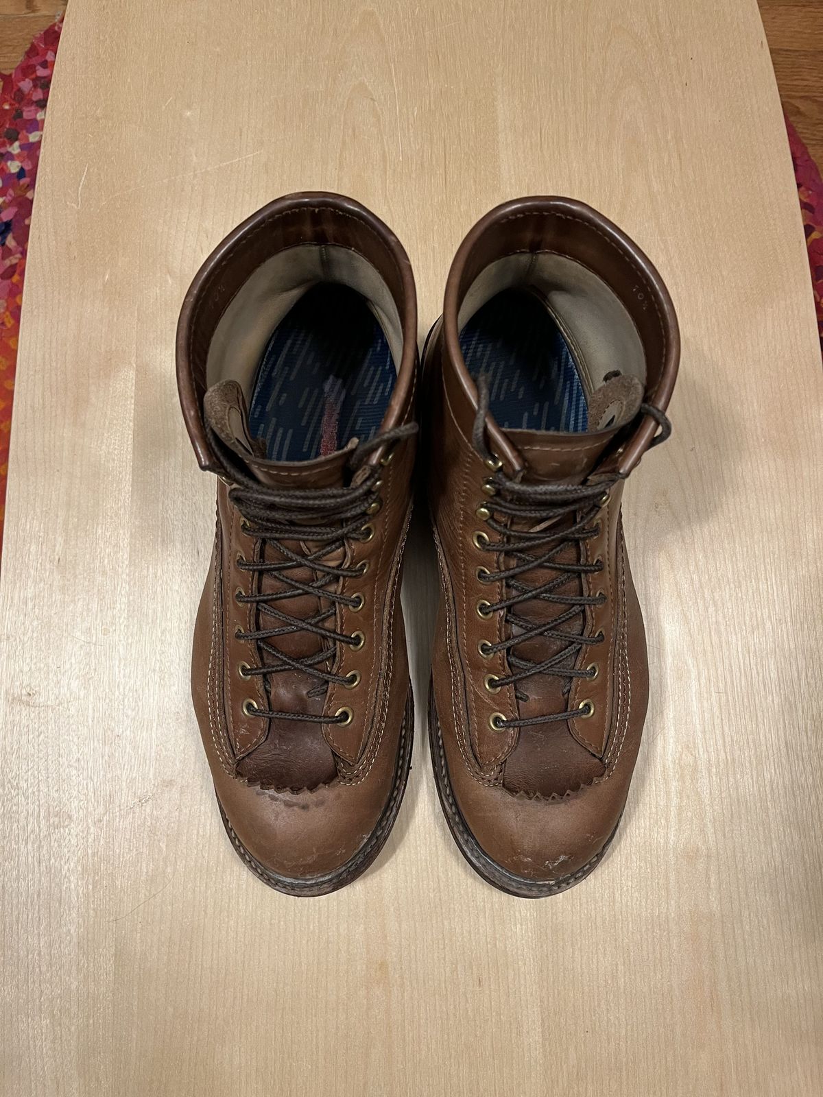 Photo by patinathunderdome on January 4, 2022 of the John Lofgren Donkey Puncher Boots in Horween Natural Bison.