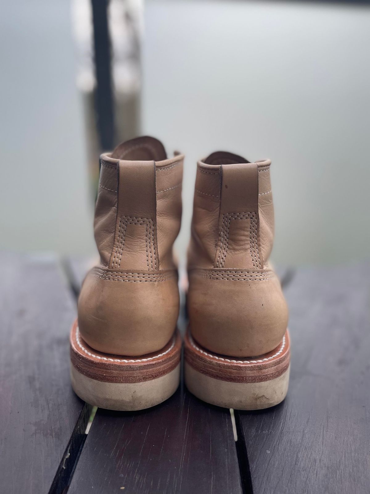 Photo by patinathunderdome on December 5, 2021 of the Self-Made Service Boot in Unknown Natural Veg Tan.
