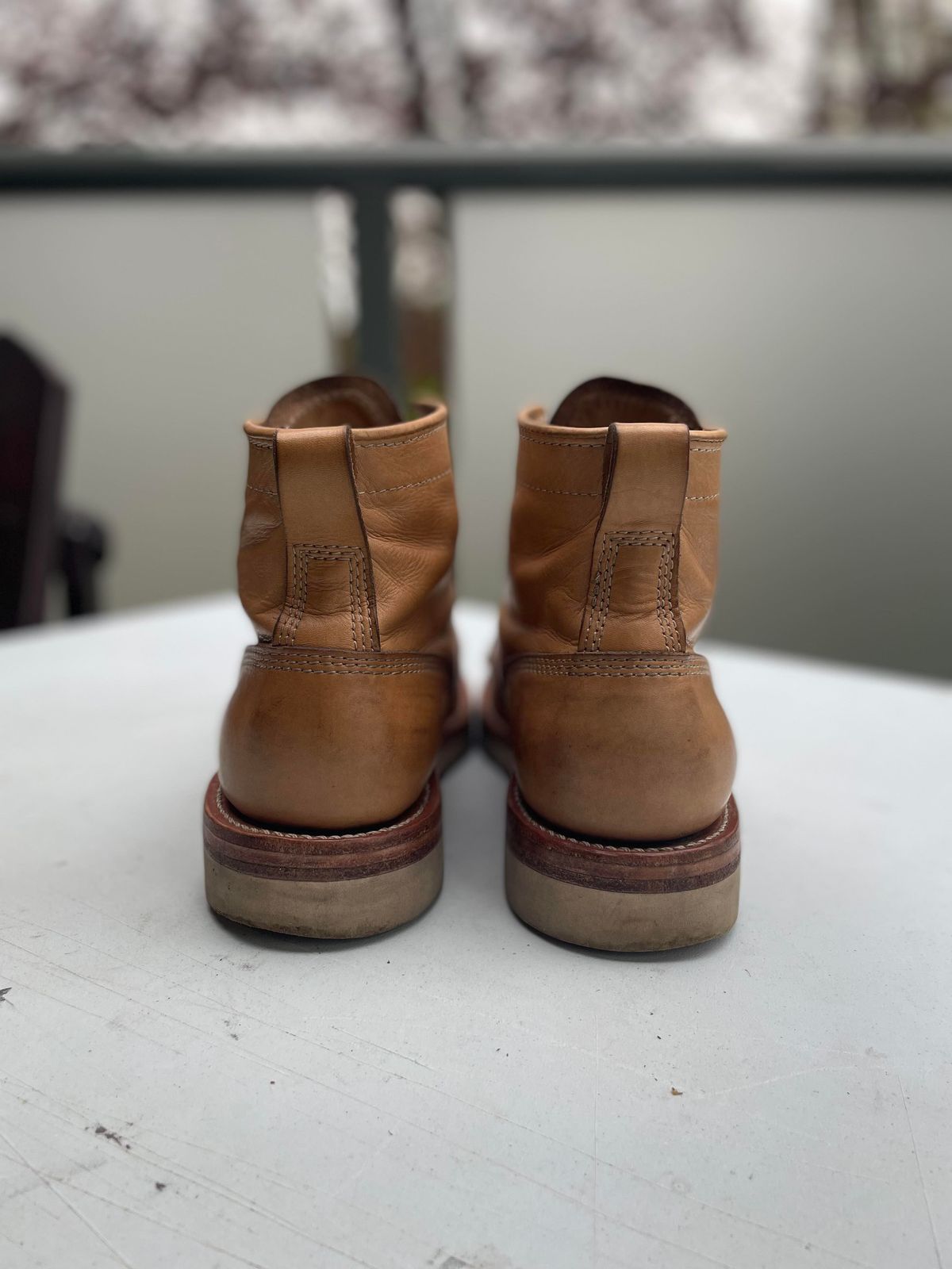 Photo by patinathunderdome on May 6, 2022 of the Self-Made Service Boot in Unknown Natural Veg Tan.