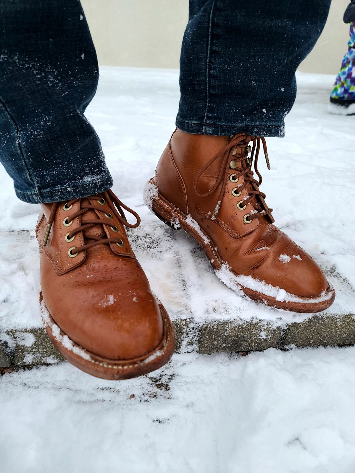 Photo by patinathunderdome on January 1, 2022 of the Grant Stone Diesel Boot in Badalassi Carlo Saddle Tan Minerva.