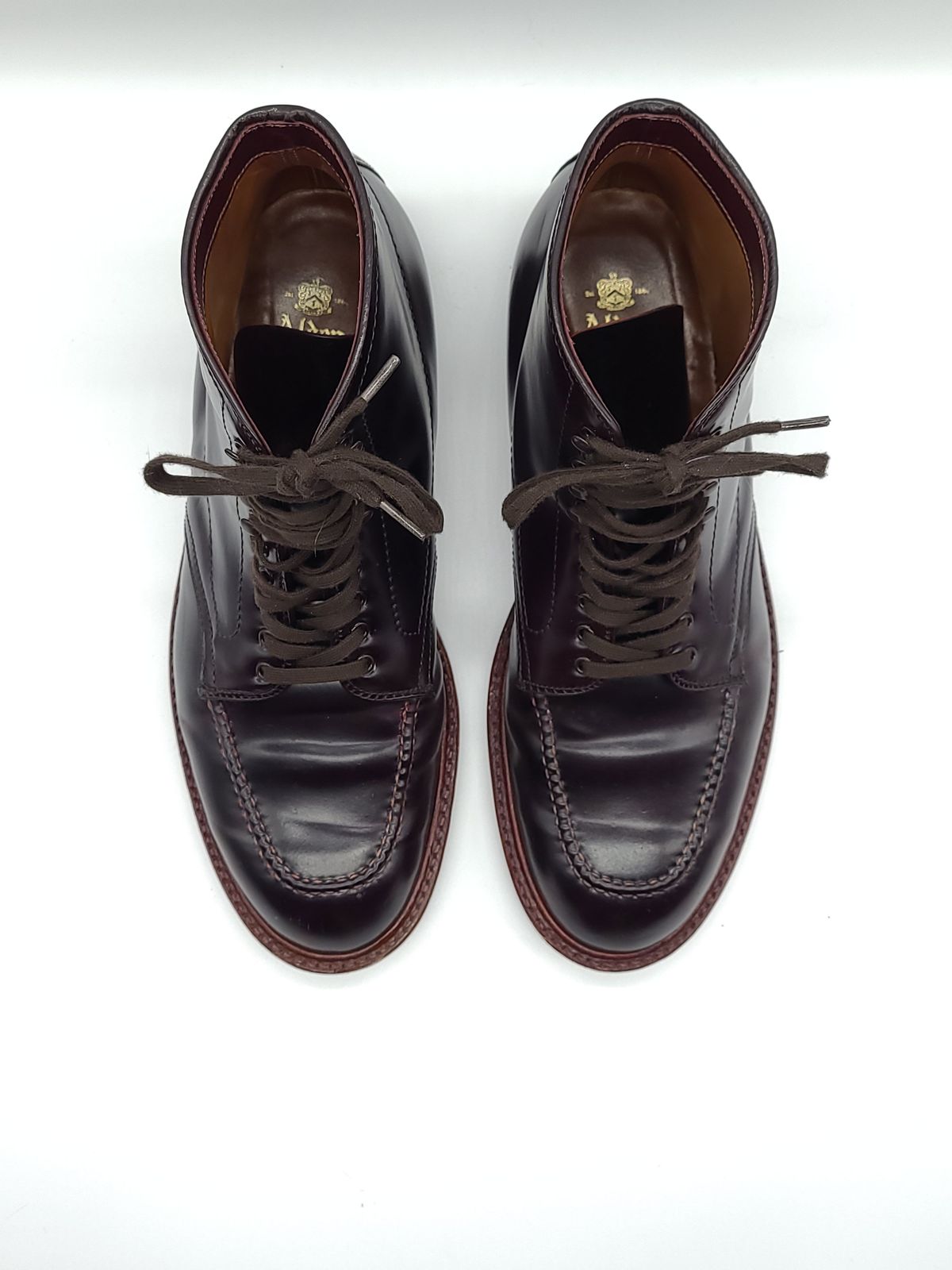 Photo by patinathunderdome on February 6, 2022 of the Alden Indy Boot in Horween Color 8 Shell Cordovan.