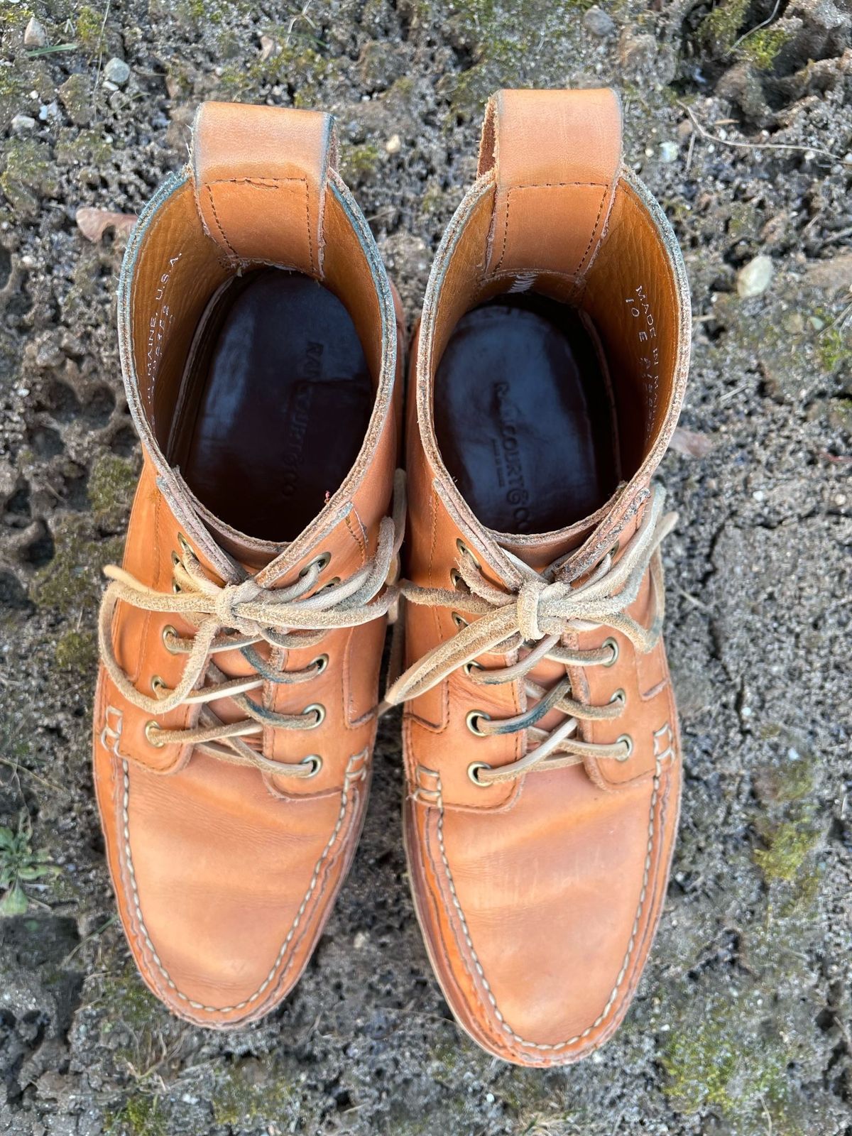 Photo by patinathunderdome on January 4, 2022 of the Rancourt & Co. Harrison Boot Redux in Horween Natural Essex.