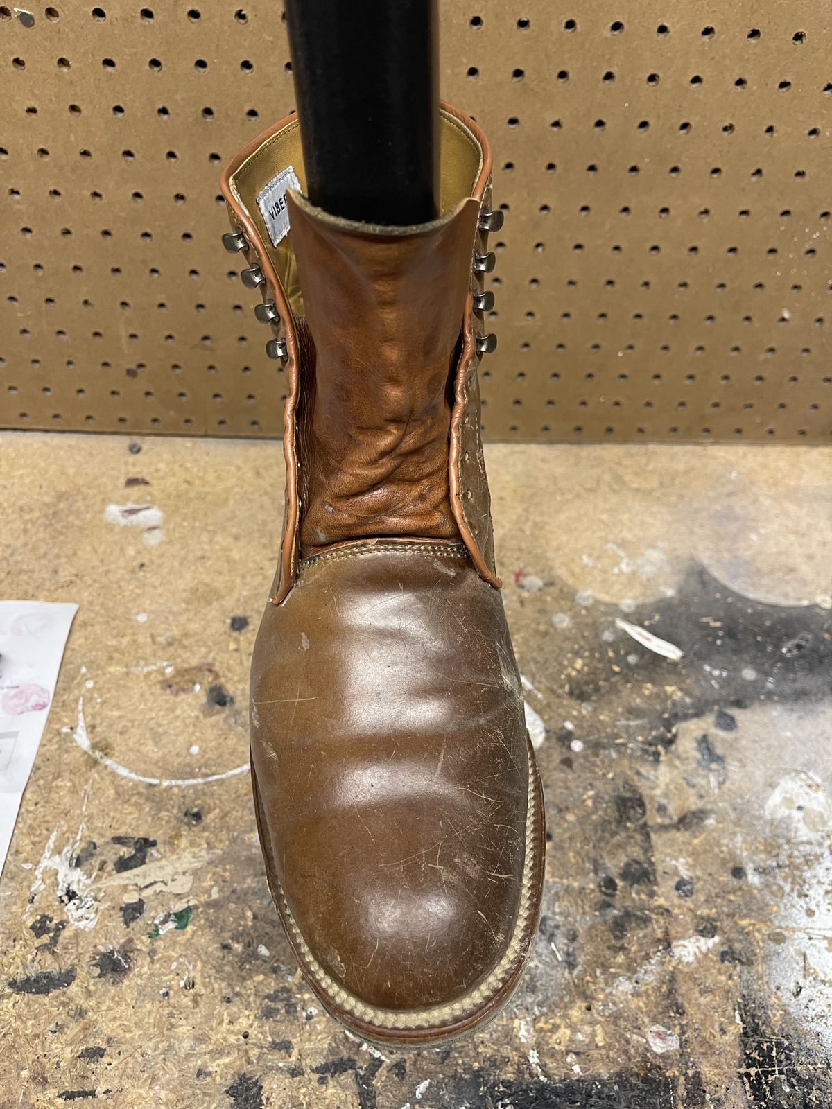 Photo by patinathunderdome on December 4, 2021 of the Viberg Country Boot in Horween Bourbon Shell Cordovan.