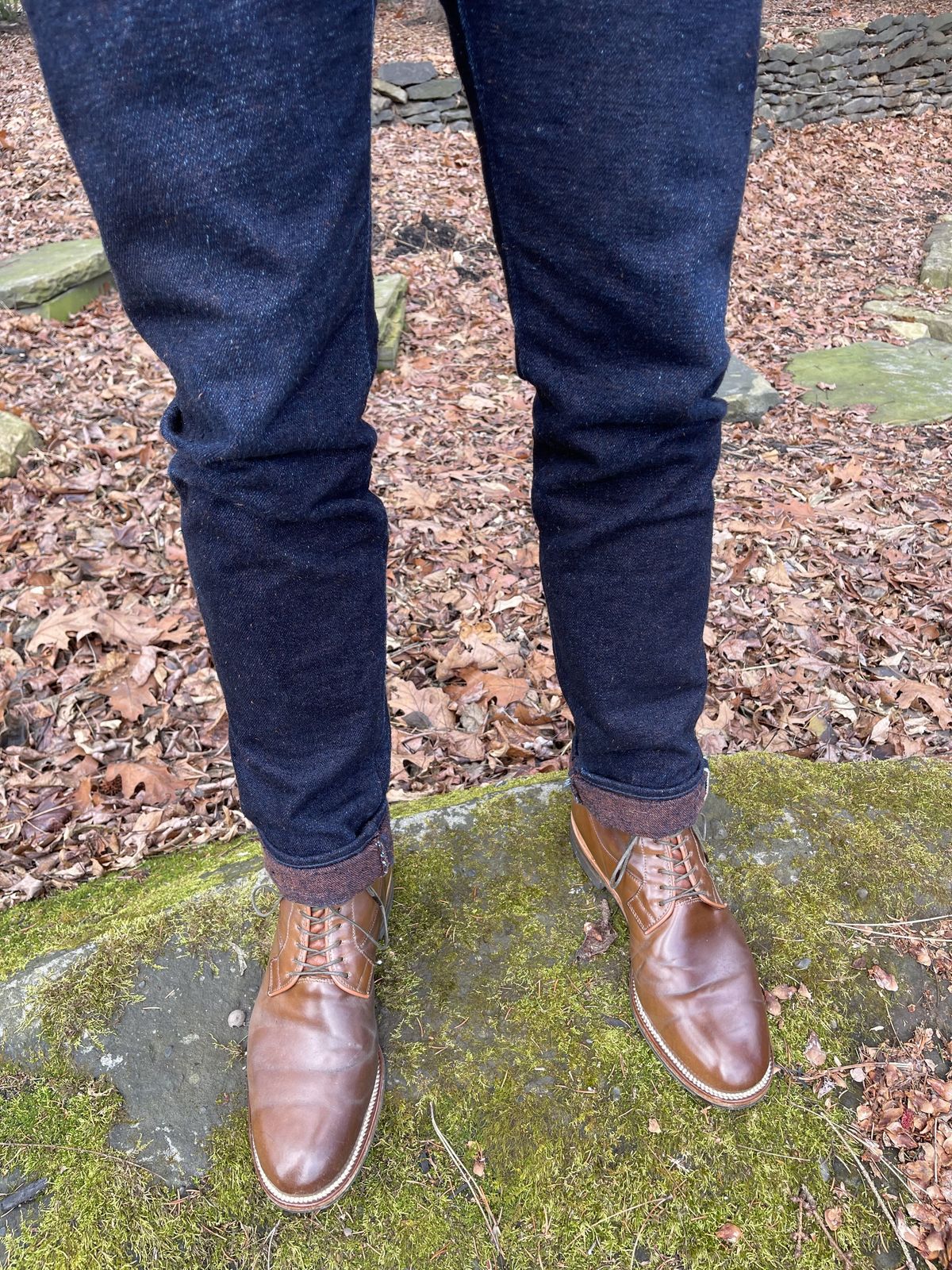 Photo by patinathunderdome on January 3, 2022 of the Viberg Country Boot in Horween Bourbon Shell Cordovan.