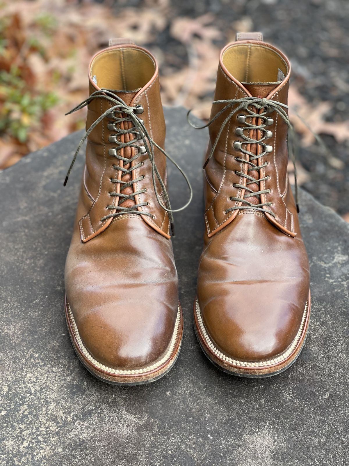 Photo by patinathunderdome on January 3, 2022 of the Viberg Country Boot in Horween Bourbon Shell Cordovan.
