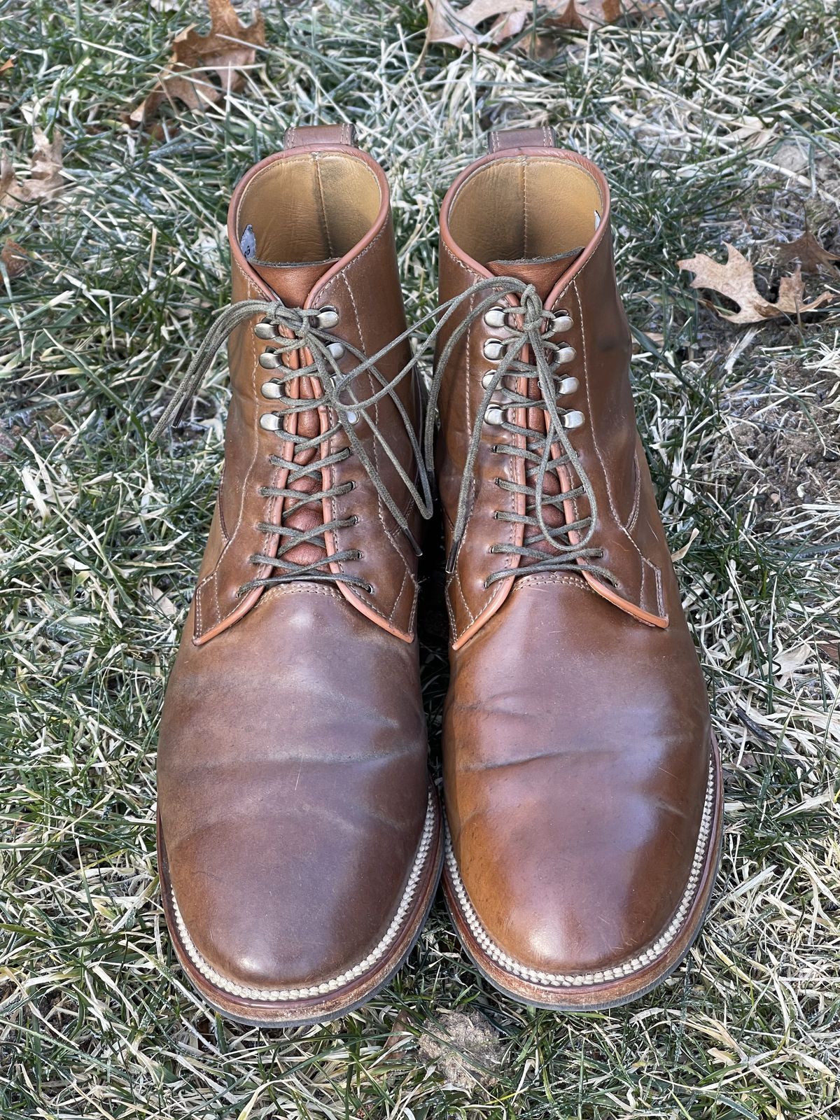 Photo by patinathunderdome on March 4, 2022 of the Viberg Country Boot in Horween Bourbon Shell Cordovan.