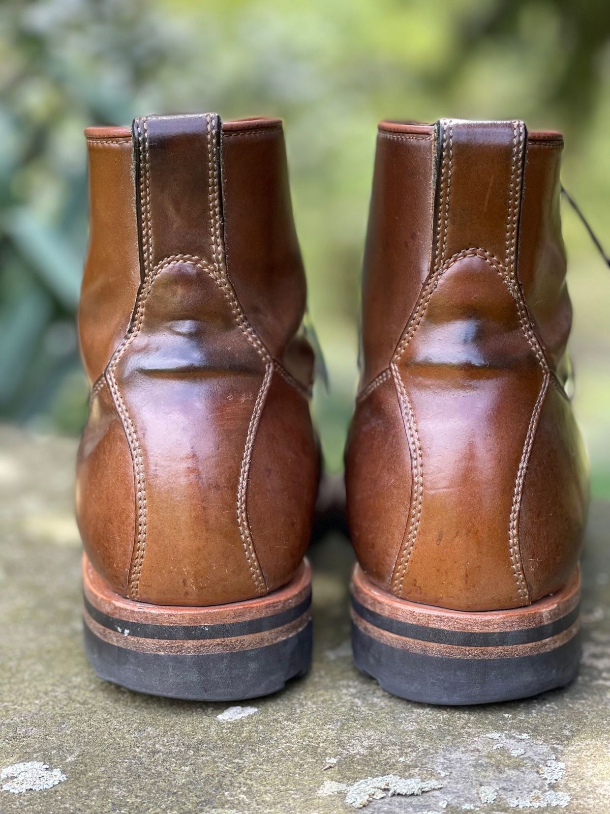 Photo by patinathunderdome on May 6, 2022 of the Viberg Country Boot in Horween Bourbon Shell Cordovan.