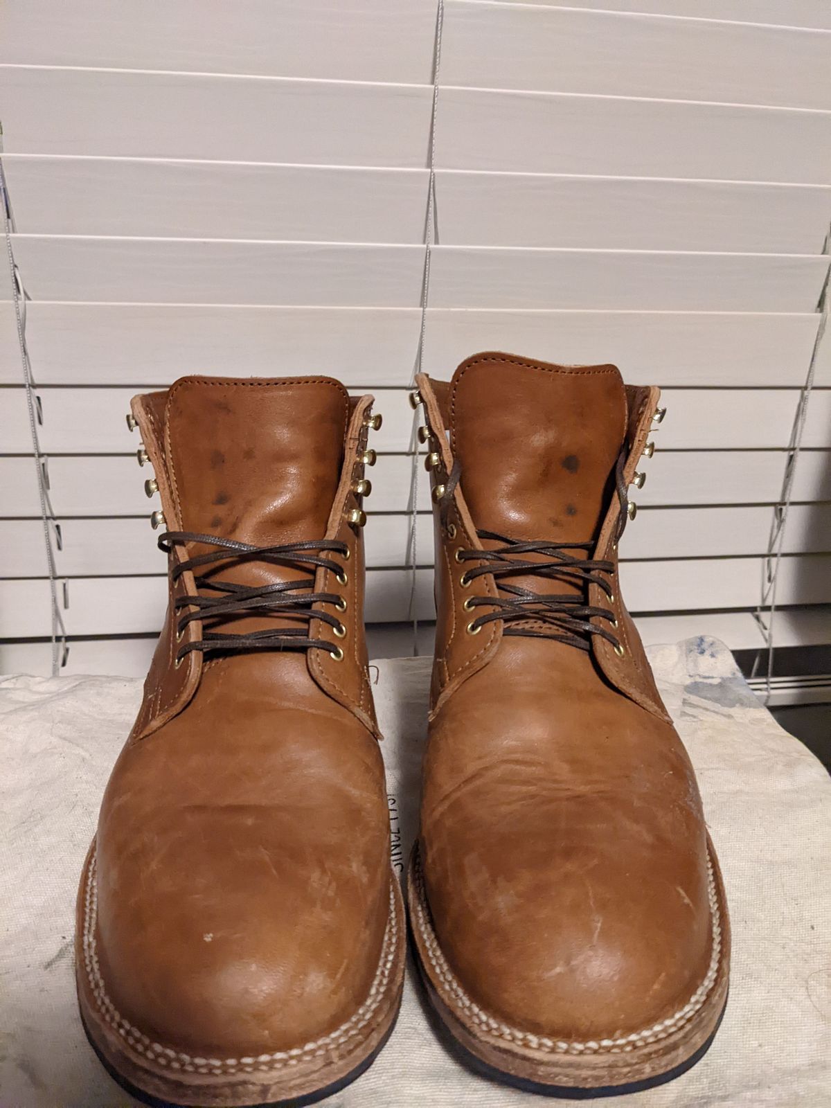 Photo by patinathunderdome on December 6, 2021 of the Viberg Service Boot in Maryam Cuoio Horsebutt.