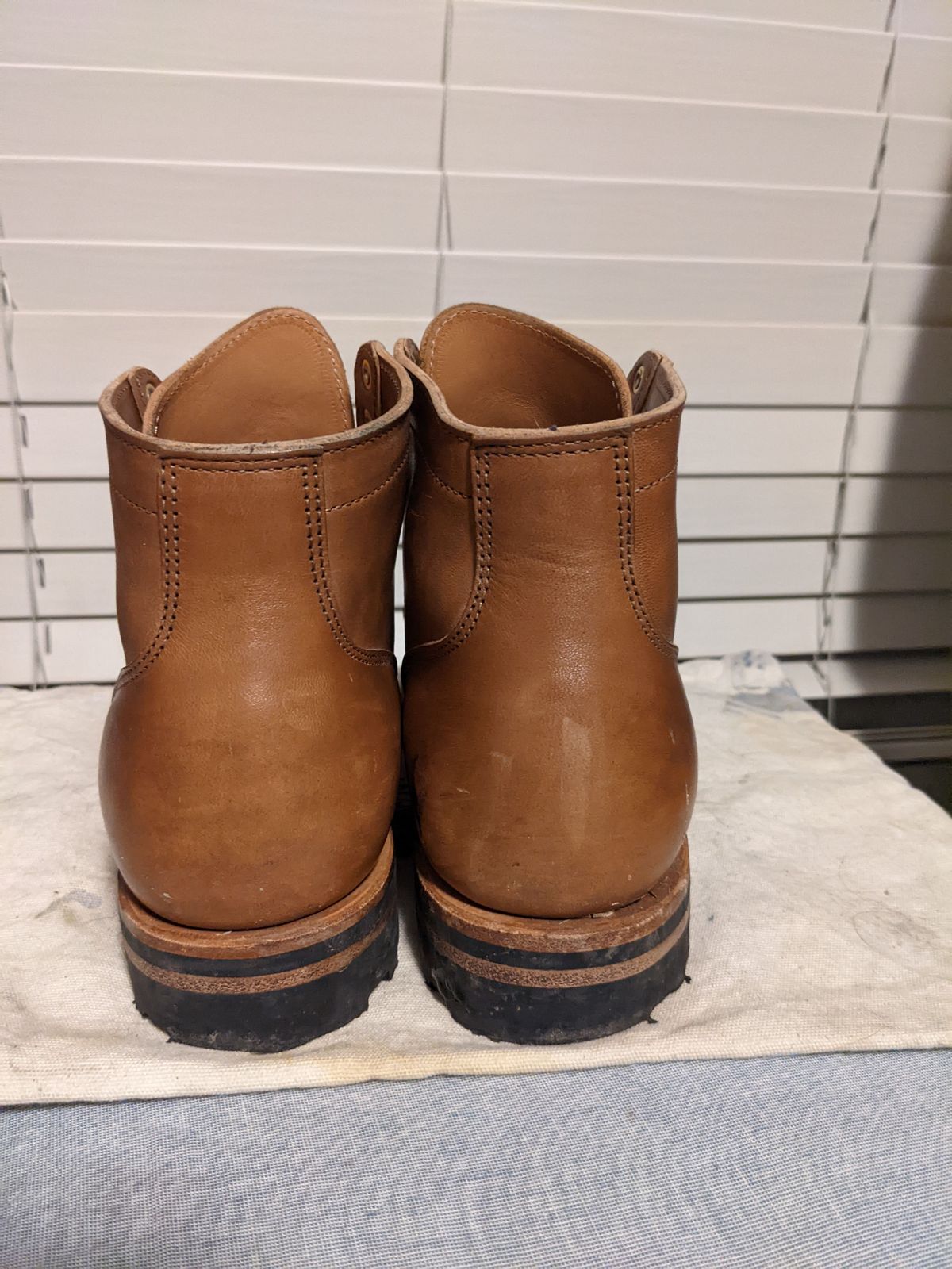 Photo by patinathunderdome on December 6, 2021 of the Viberg Service Boot in Maryam Cuoio Horsebutt.