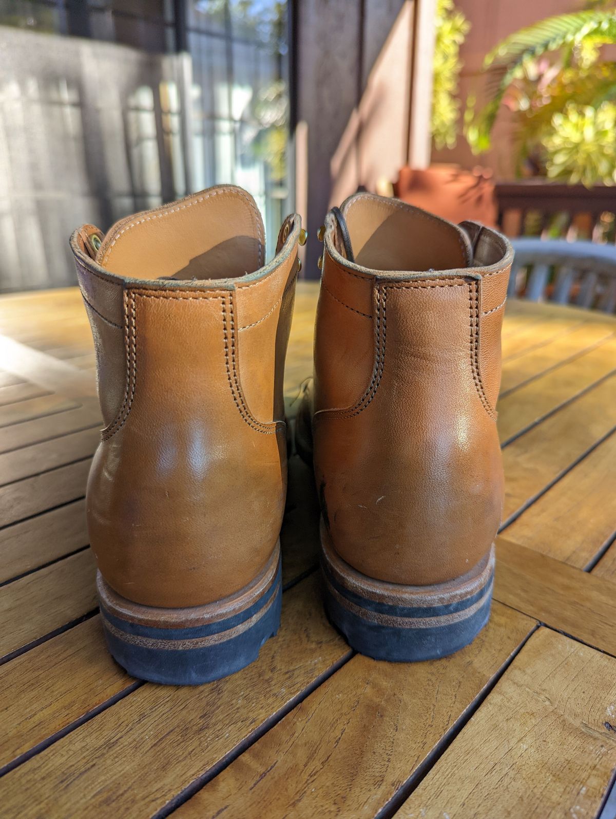 Photo by patinathunderdome on January 6, 2022 of the Viberg Service Boot in Maryam Cuoio Horsebutt.