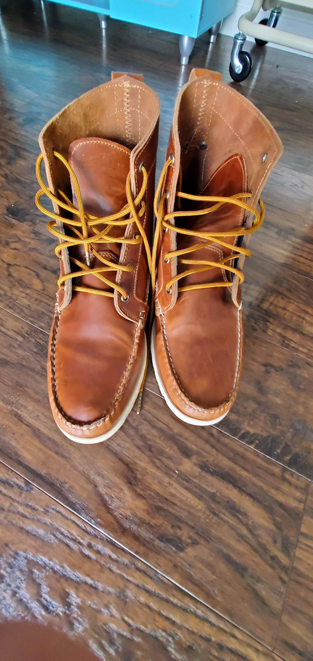 Photo by patinathunderdome on November 4, 2021 of the Quoddy Comfort Lug Boot in Horween Whiskey Predator.