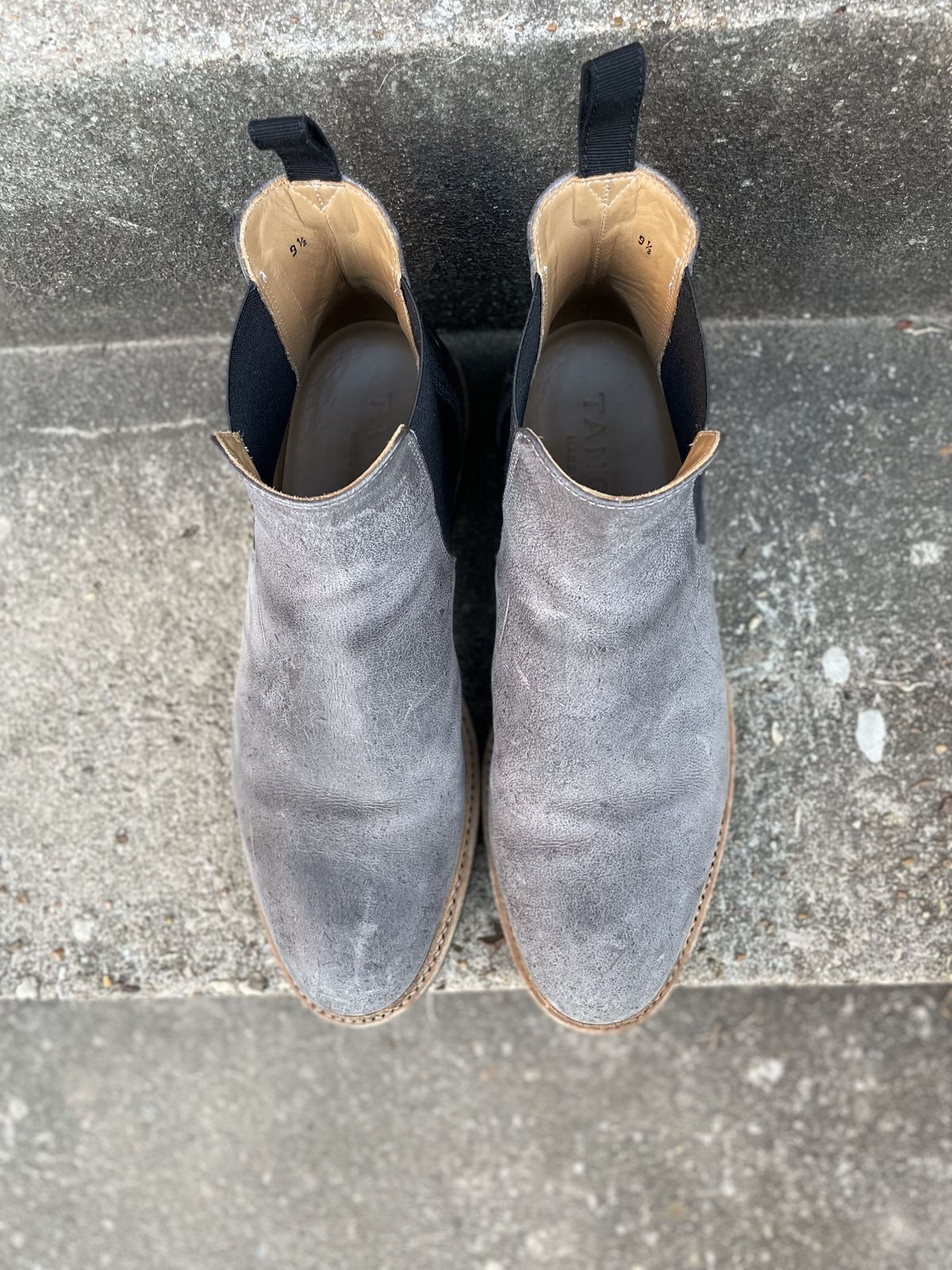 Photo by patinathunderdome on December 3, 2021 of the Tangier Kingstowne Boot in C.F. Stead Grey Classic Kudu.