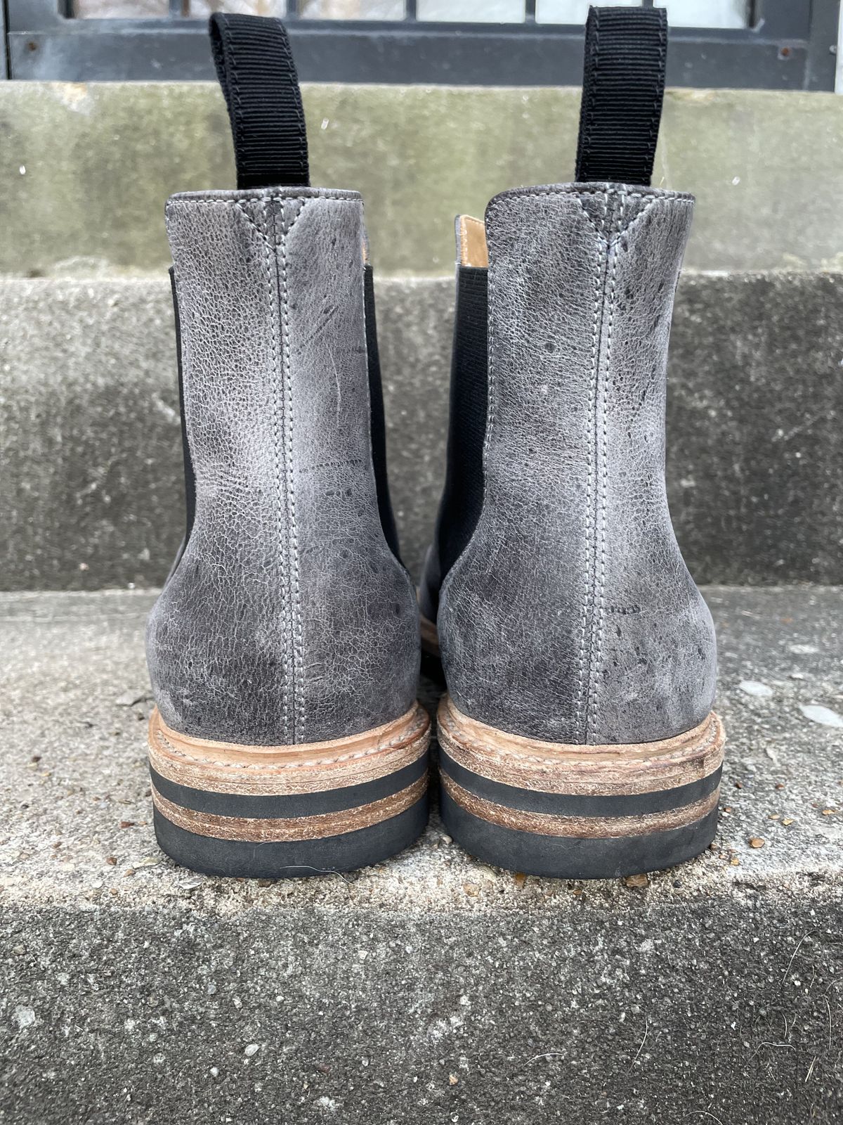 Photo by patinathunderdome on January 4, 2022 of the Tangier Kingstowne Boot in C.F. Stead Grey Classic Kudu.