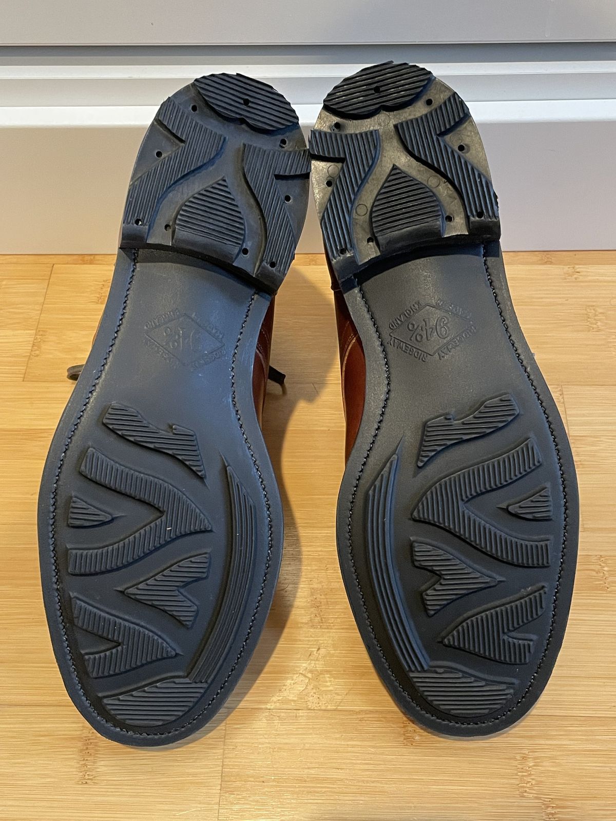 Photo by patinathunderdome on October 5, 2021 of the Viberg Service Boot in Horween Burned Oak Dublin.