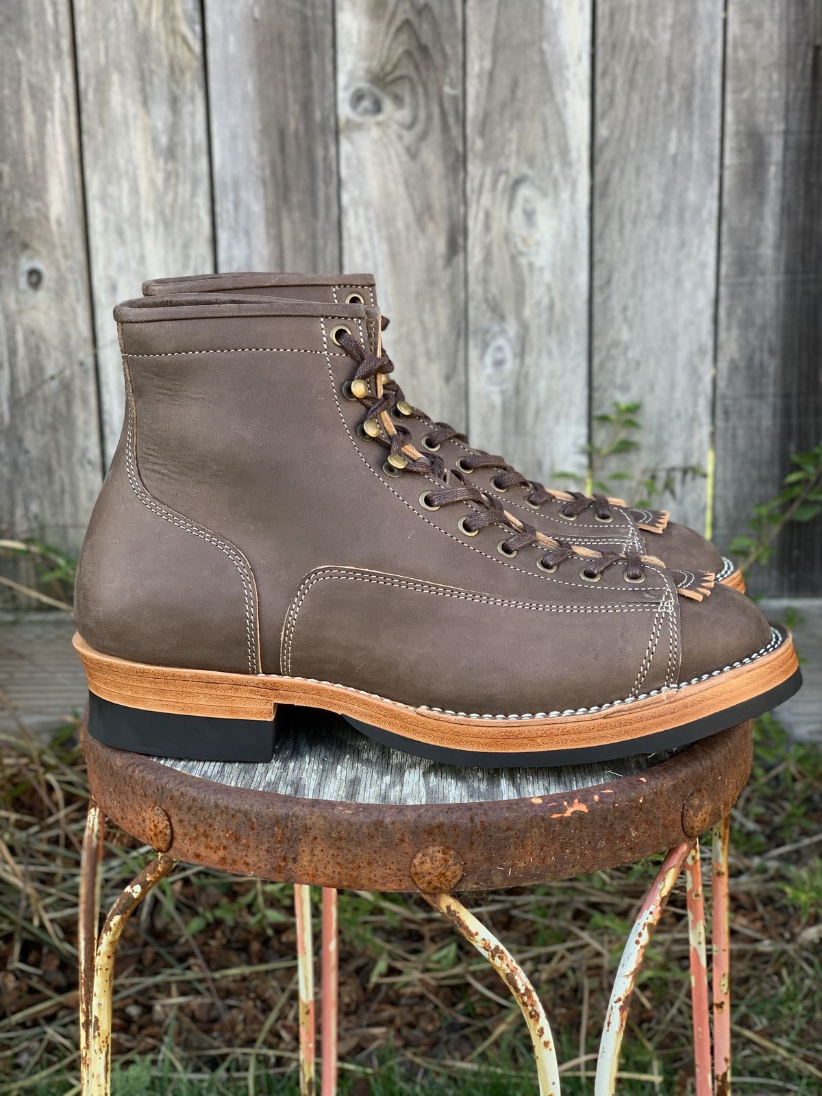 Photo by patinathunderdome on November 6, 2021 of the Monroe 19916 Monkey Boot in Maryam T. Moro Horsebutt.