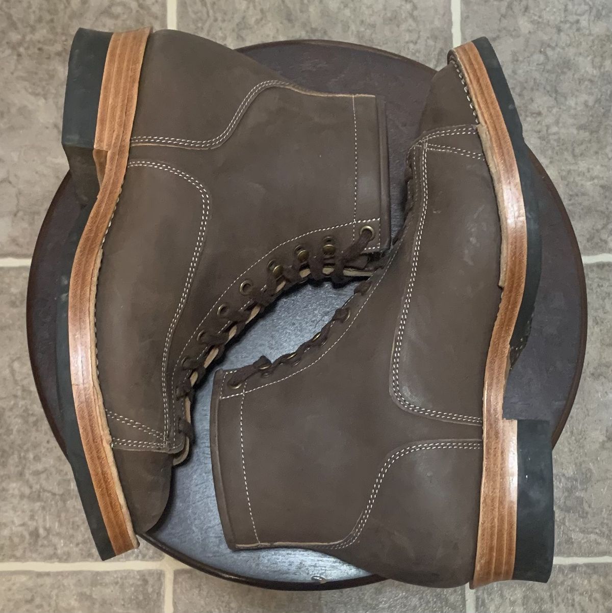Photo by patinathunderdome on December 6, 2021 of the Monroe 19916 Monkey Boot in Maryam T. Moro Horsebutt.