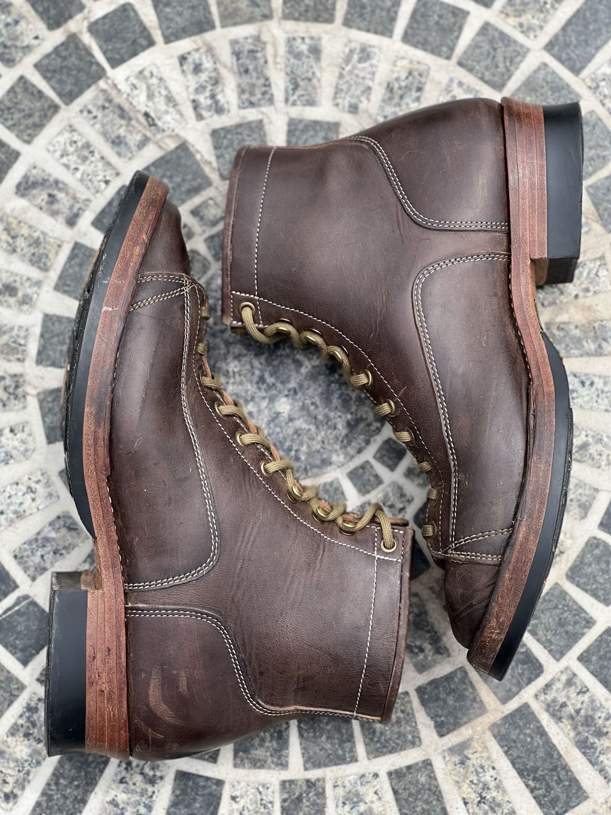 Photo by patinathunderdome on May 5, 2022 of the Monroe 19916 Monkey Boot in Maryam T. Moro Horsebutt.