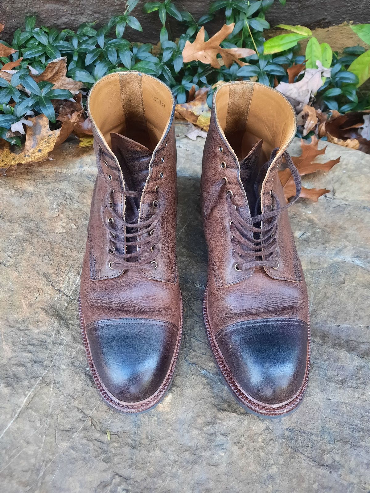 Photo by patinathunderdome on November 1, 2021 of the Meermin Jumper Boot in C.F. Stead Snuff Waxed Kudu.