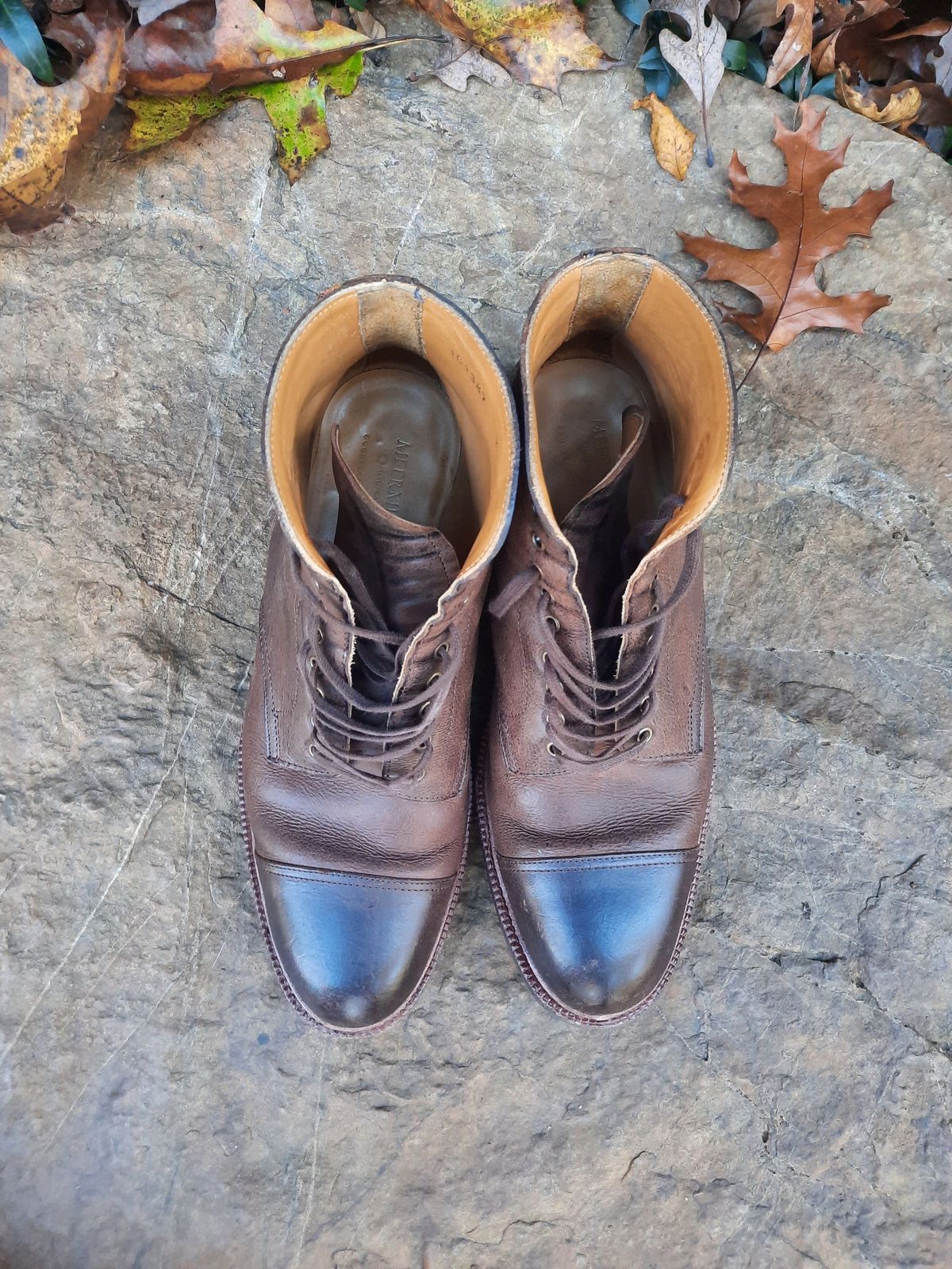 Photo by patinathunderdome on November 1, 2021 of the Meermin Jumper Boot in C.F. Stead Snuff Waxed Kudu.
