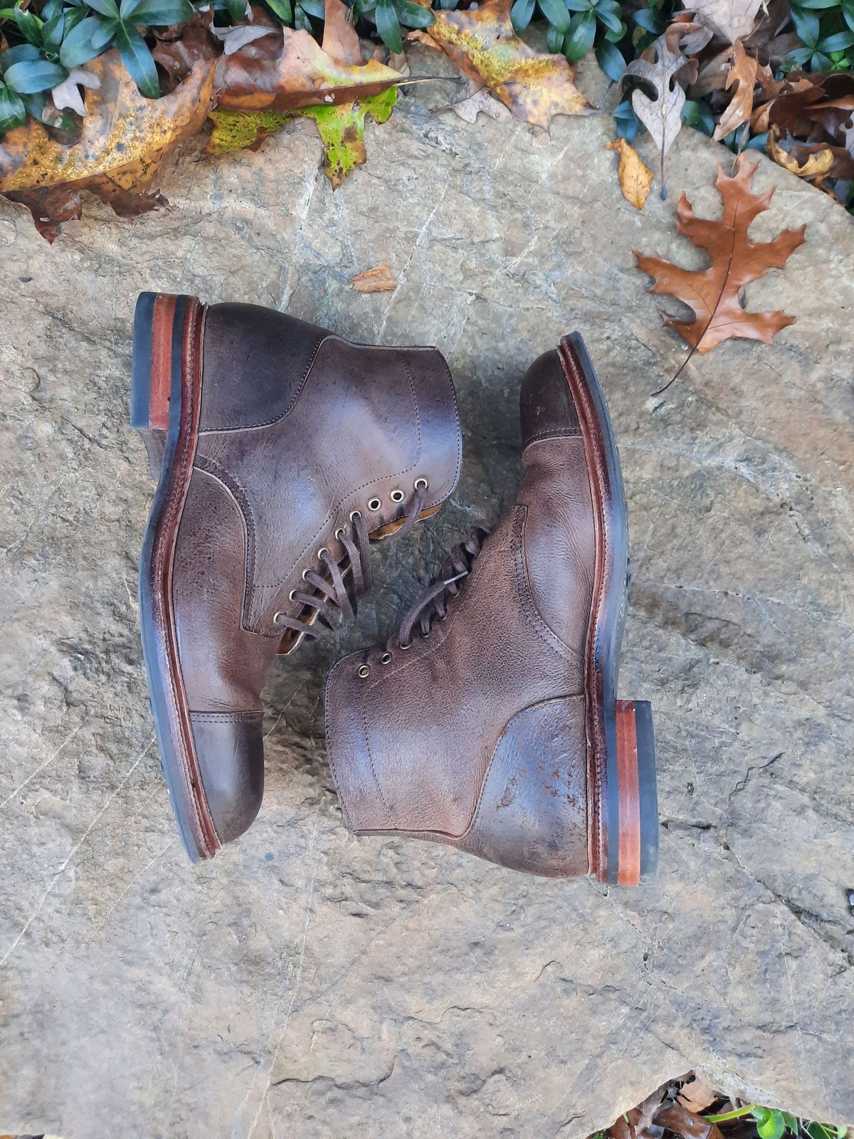 Photo by patinathunderdome on November 1, 2021 of the Meermin Jumper Boot in C.F. Stead Snuff Waxed Kudu.