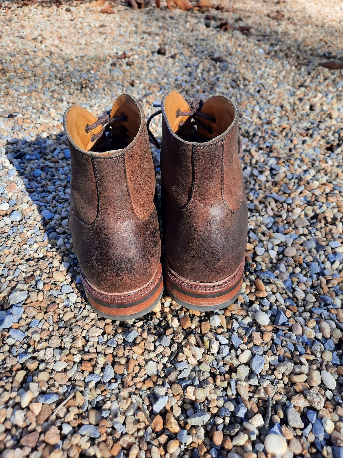 Photo by patinathunderdome on January 4, 2022 of the Meermin Jumper Boot in C.F. Stead Snuff Waxed Kudu.