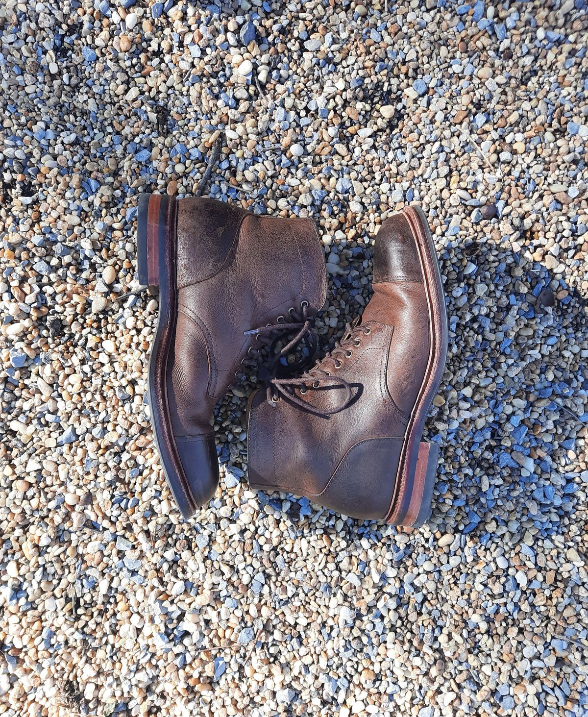 Photo by patinathunderdome on January 4, 2022 of the Meermin Jumper Boot in C.F. Stead Snuff Waxed Kudu.