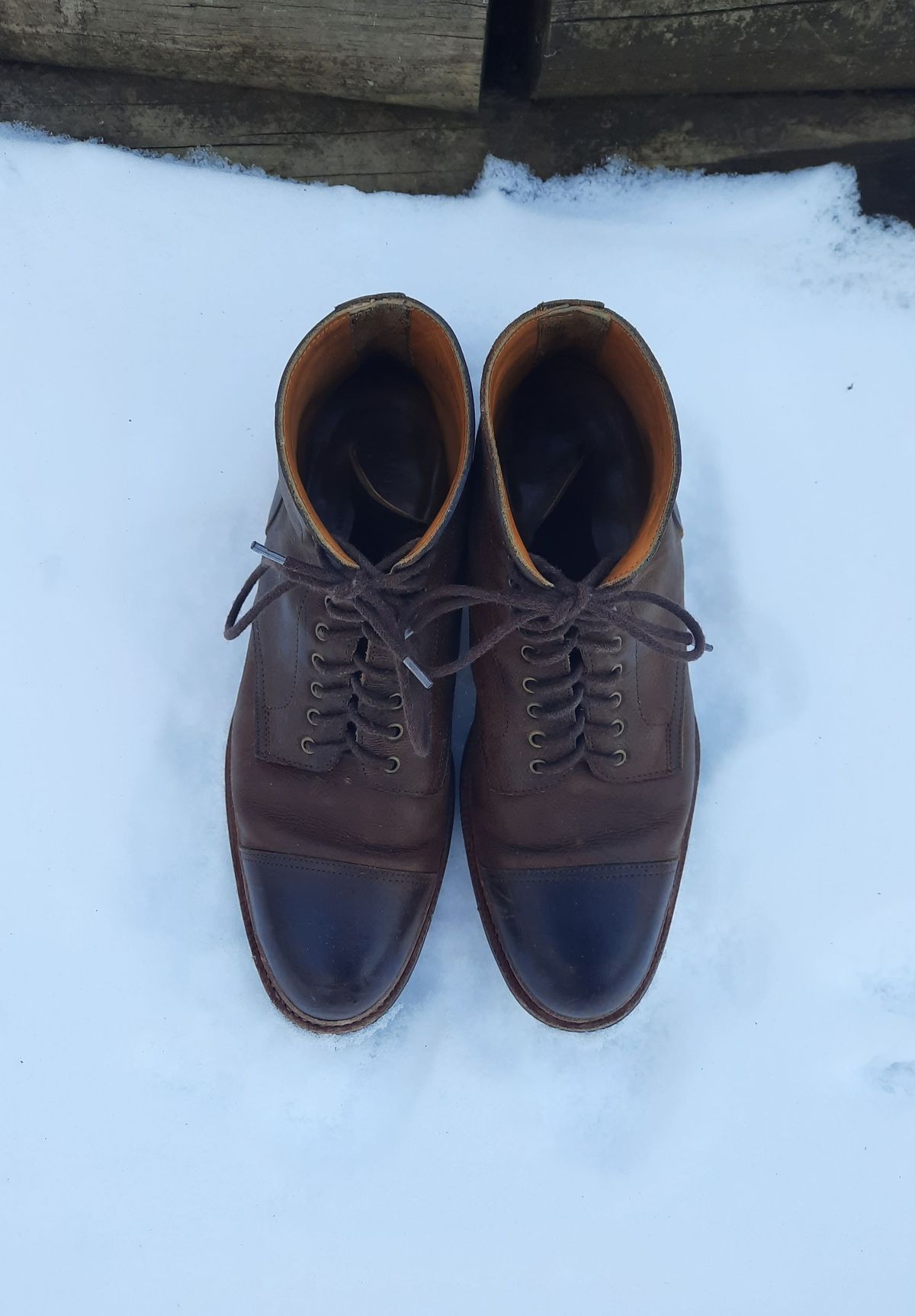 Photo by patinathunderdome on February 1, 2022 of the Meermin Jumper Boot in C.F. Stead Snuff Waxed Kudu.